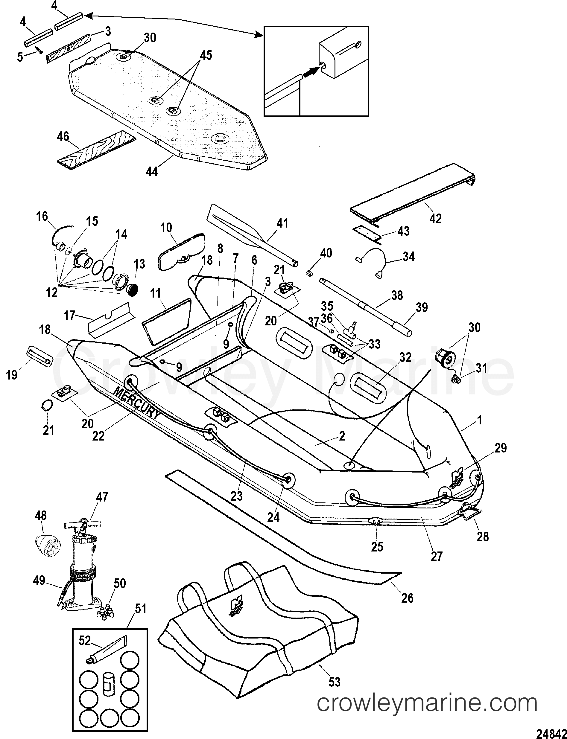 2003 Inflatable Boat 340AIR [REL - 2003] - AA340EA3M - AIR DECK MODELS(WHITE)