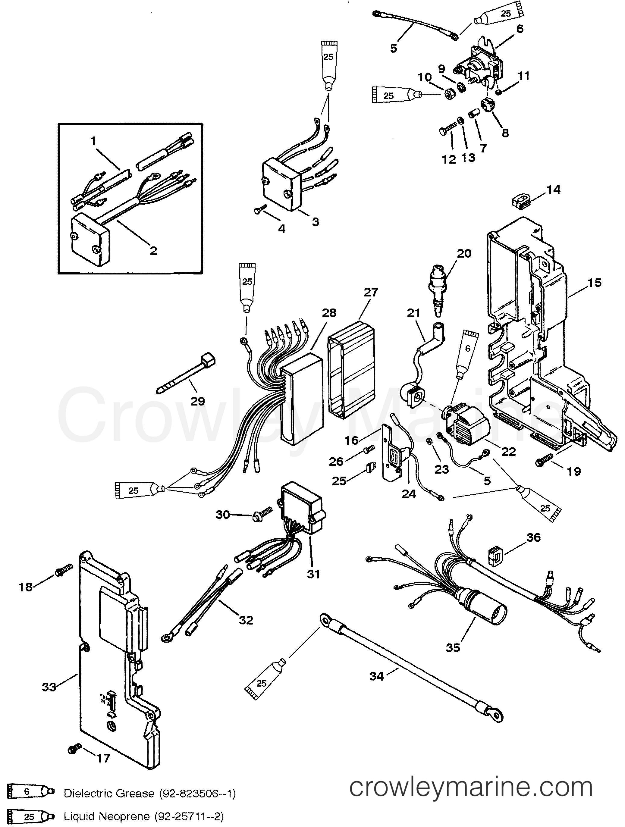 1997 Outboard 50 [EO] - 7050302FD - ELECTRICAL COMPONENTS (50/60)