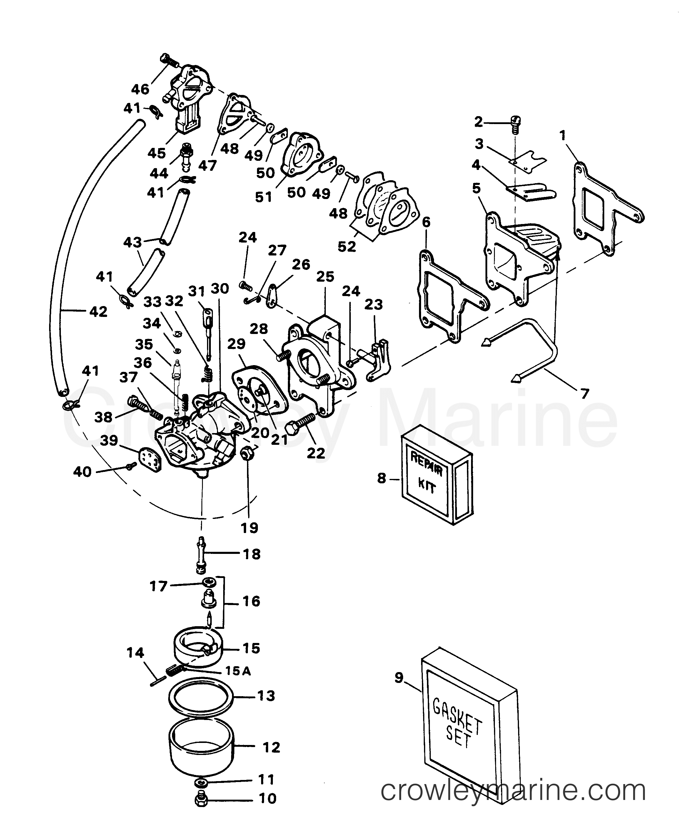 1983 Outboard 7.5 - 72B3F - FUEL SYSTEM
