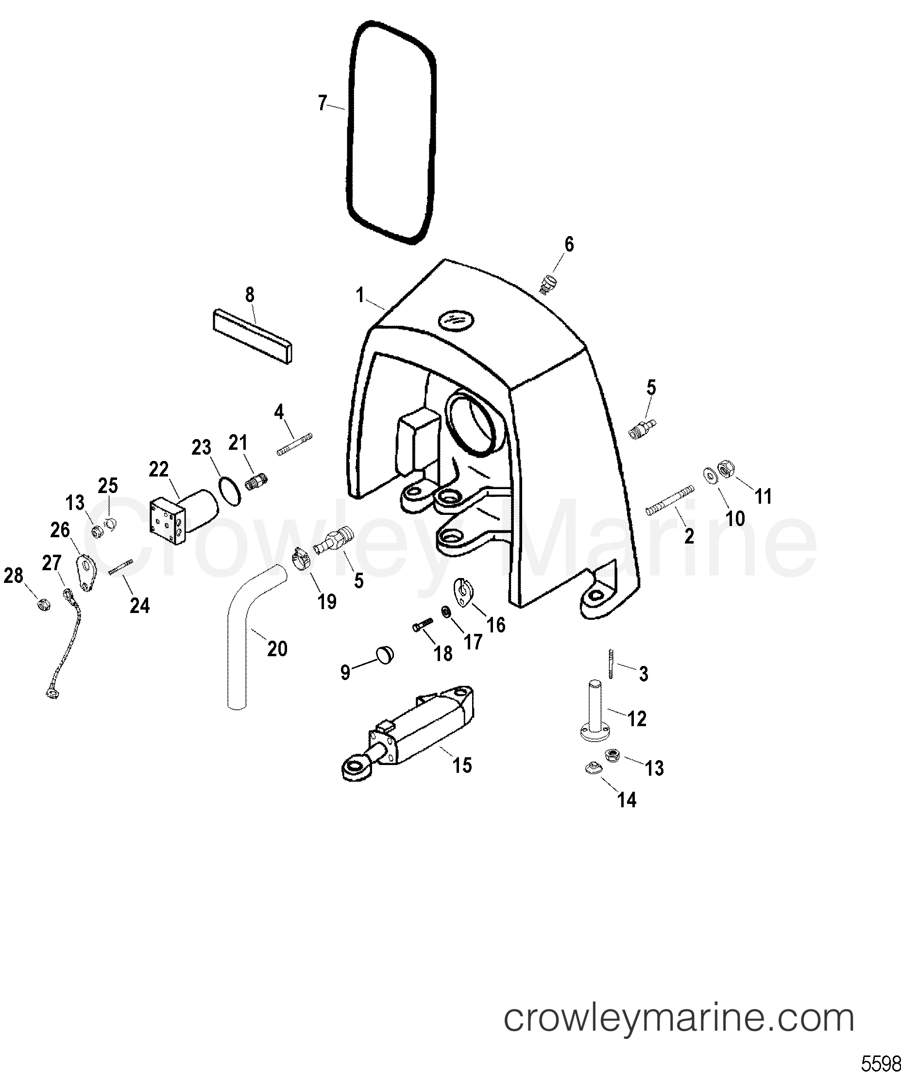 1997 Mercruiser Race Sterndrive SSM6 - 5825N40HP - GIMBAL HOUSING ASSEMBLY(CLOSE COUPLE) section