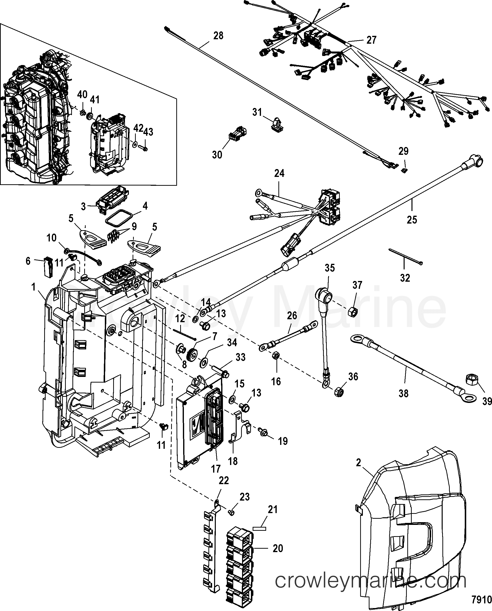 2006 Outboard 135 [L 4] - 7135V13ZB - ELECTRICAL BOX COMPONENTS