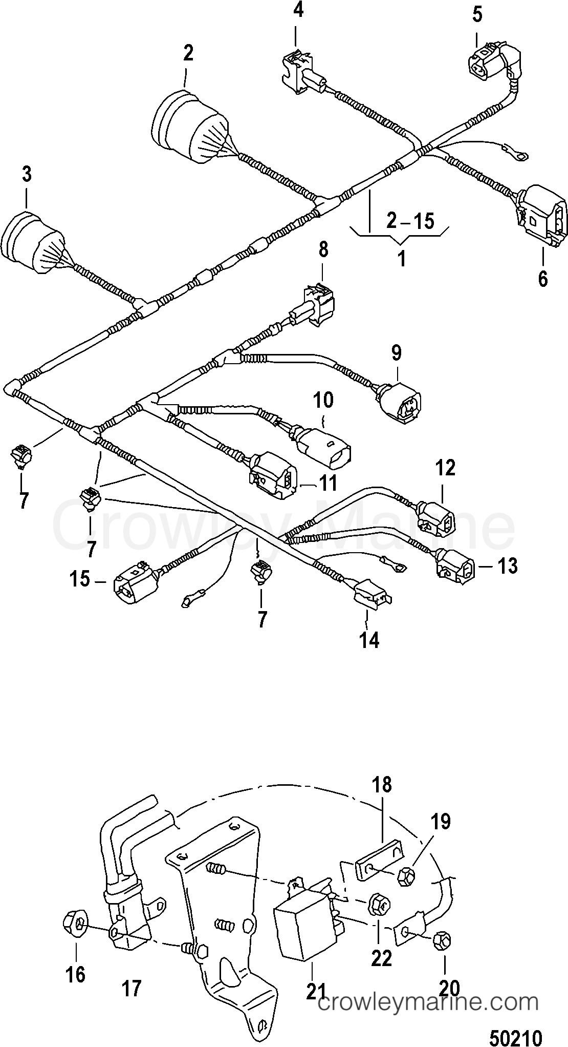 2012 Inboard Engine 1.9L TDI - 3D190020D - WIRING HARNESS, ENGINE