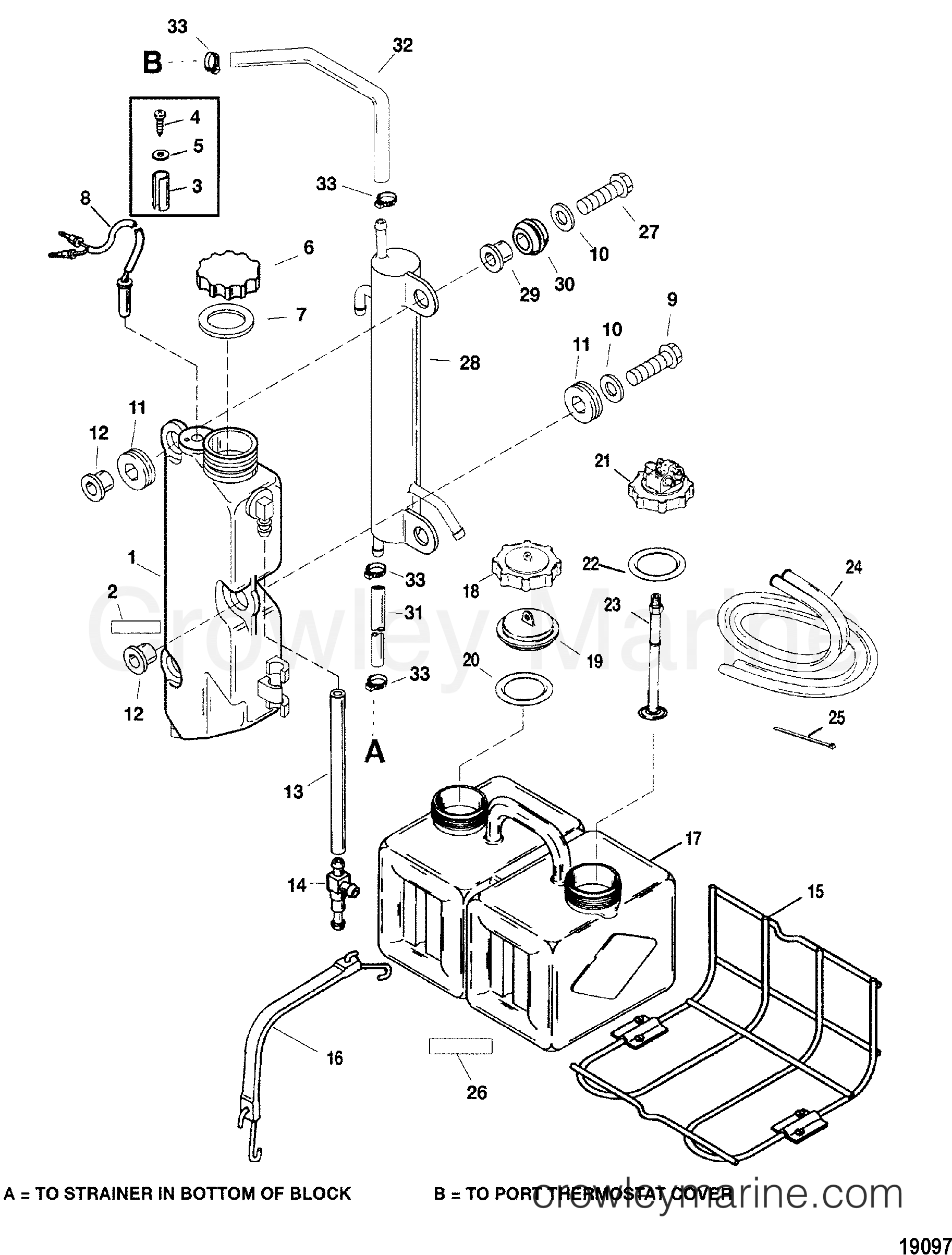 OIL INJECTION COMPONENTS 1999 Outboard 200DFI [CXL] 7200484HD