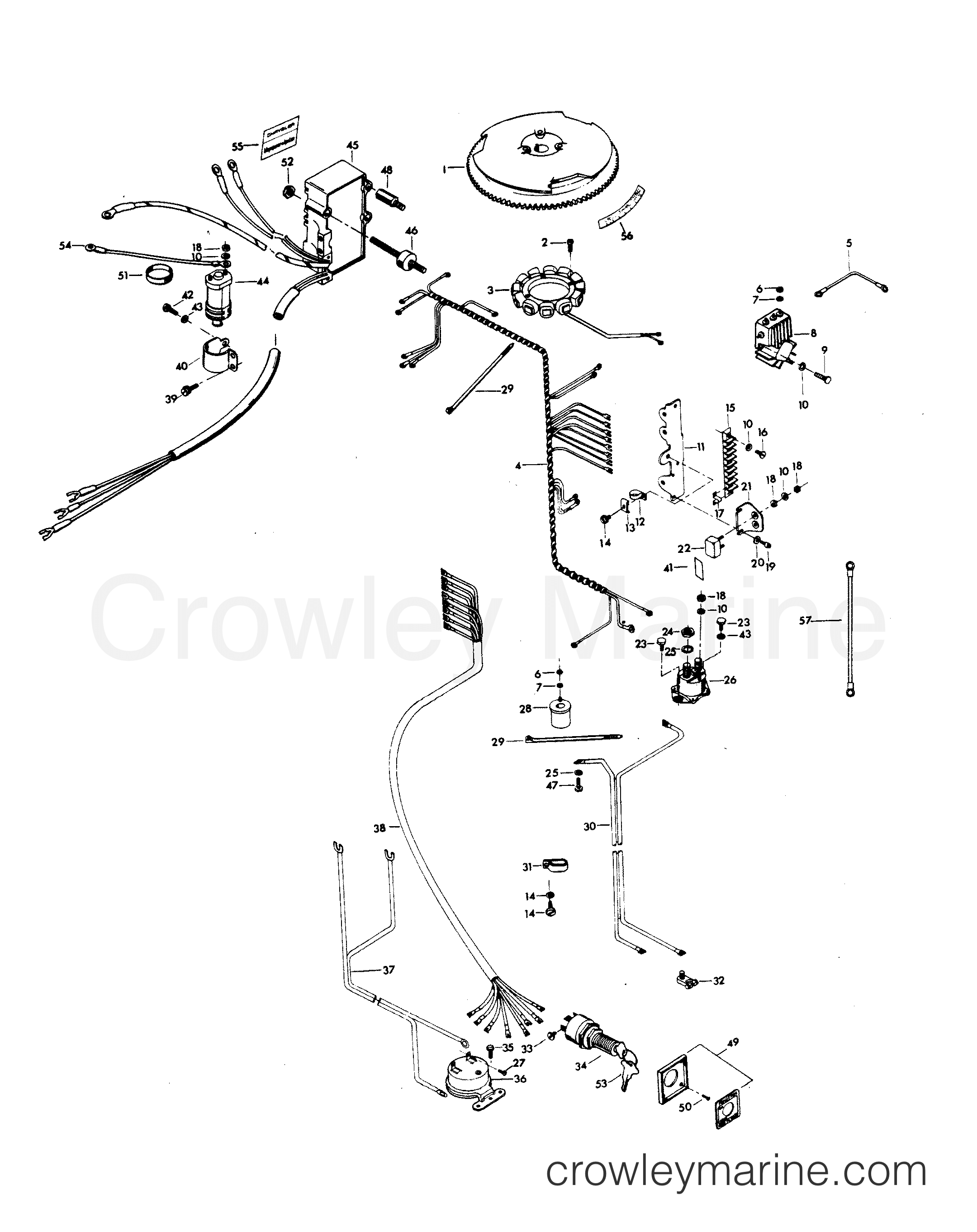 1980 Outboard 115 - H1158H80D - ELECTRICAL COMPONENTS