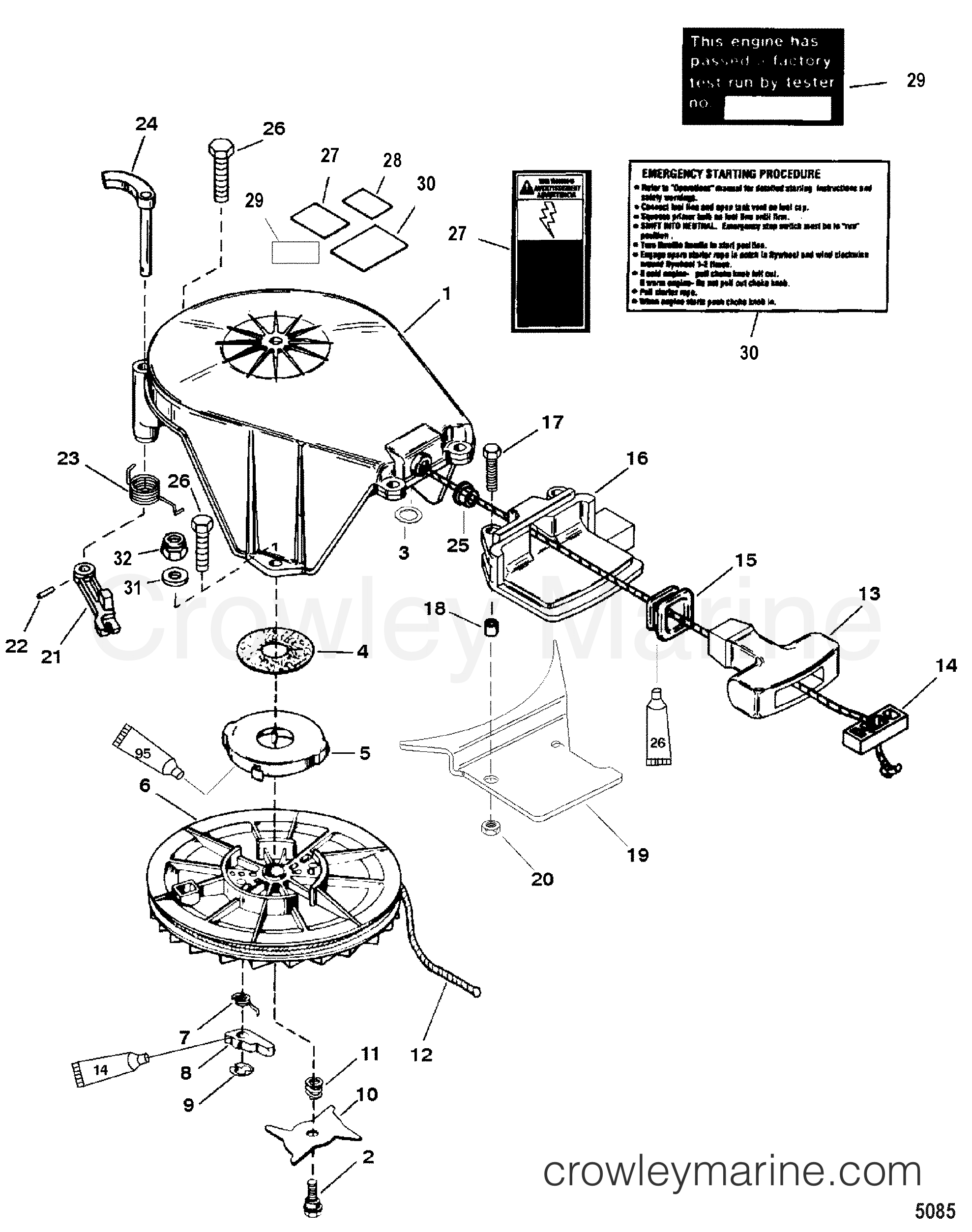 2000 Outboard 20 [EL] - 7020312JB - STARTER ASSEMBLY(MANUAL)