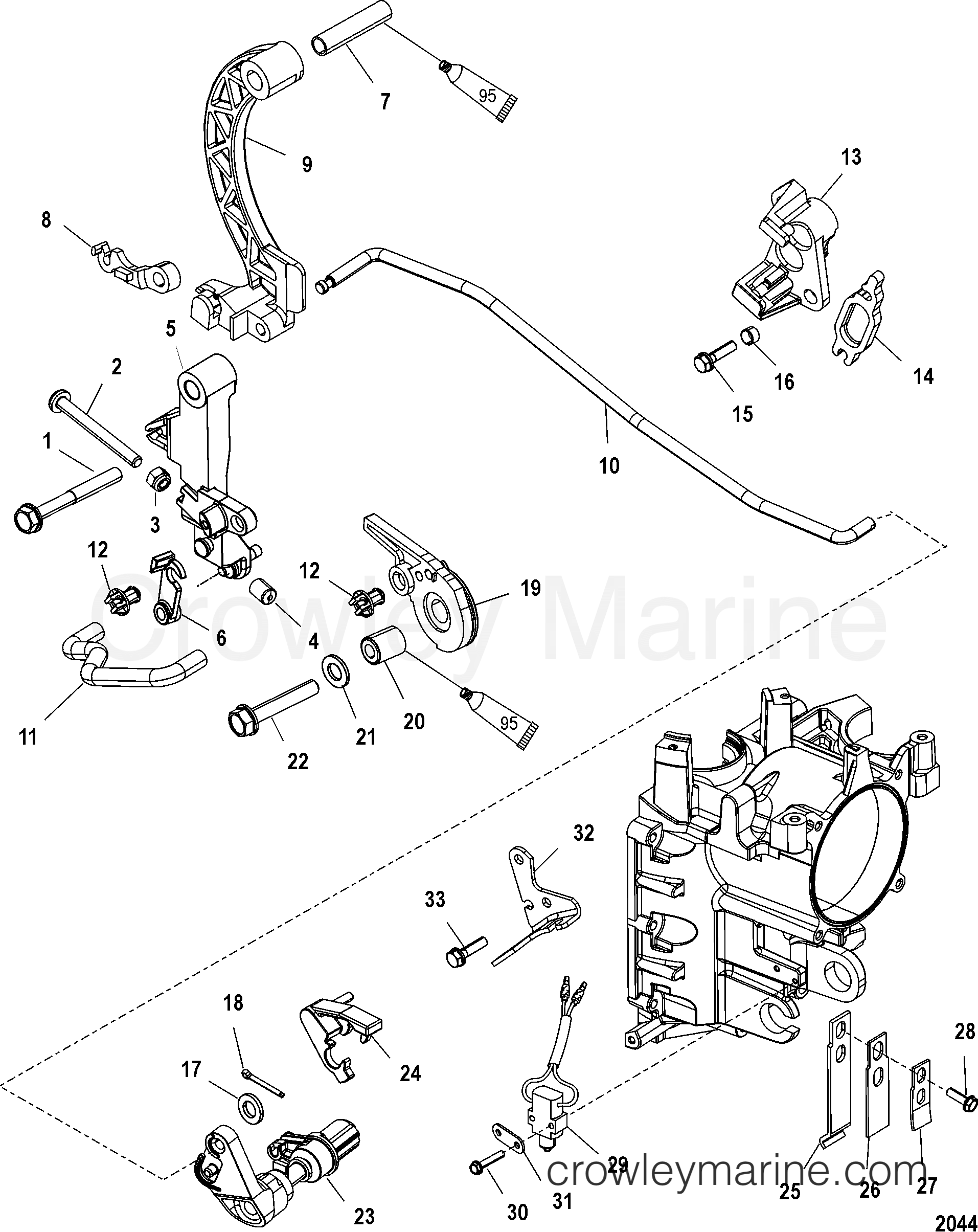 2003 Outboard 25 [ELH/BF 4] - 1F25311AE - LINKAGE