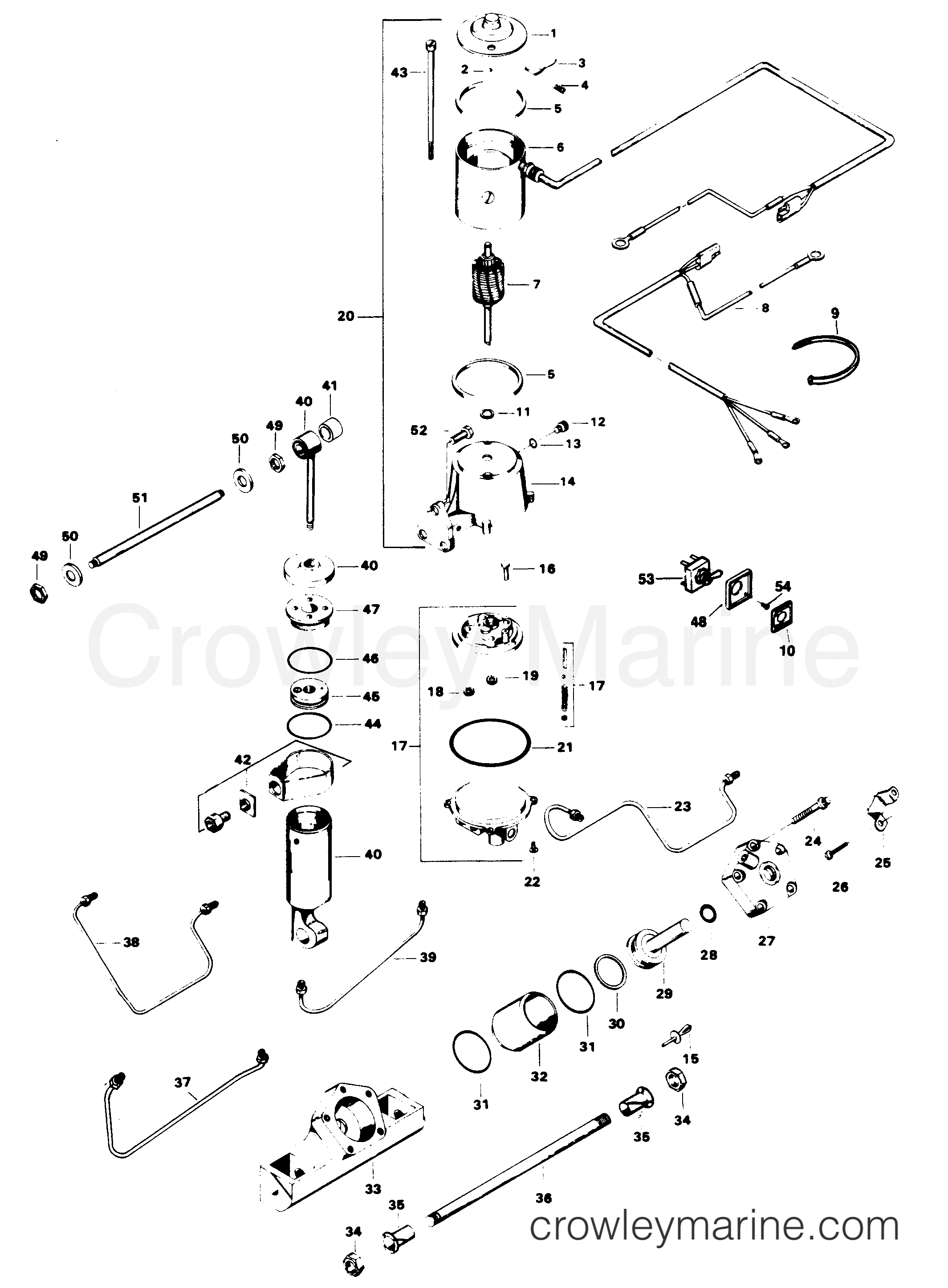 1985 Outboard 125 - 1258F5A [Force] - POWER TRIM UNIT