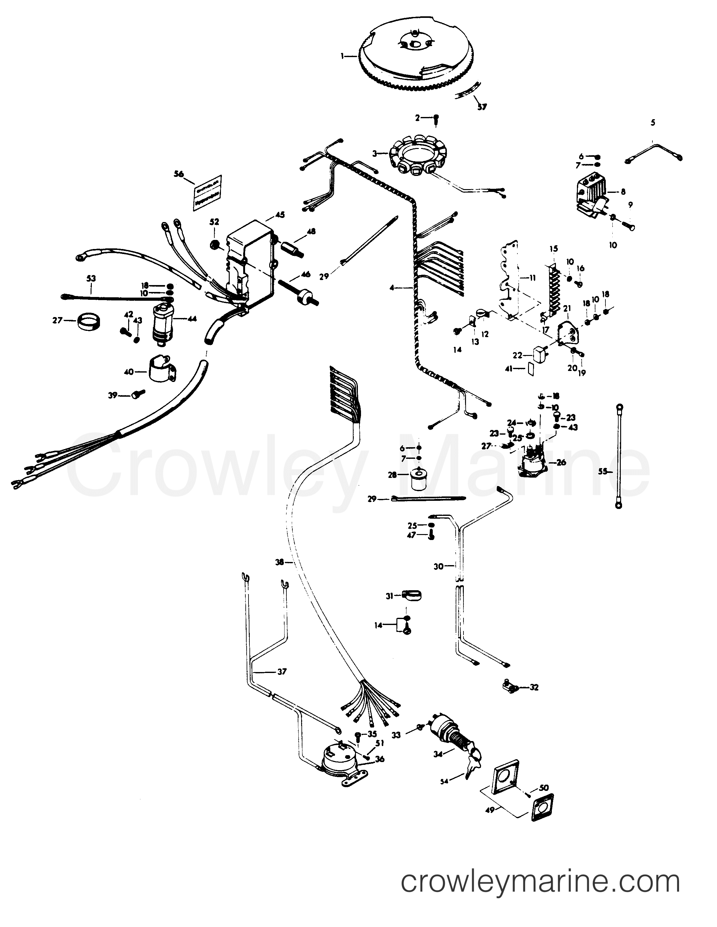 1979 Outboard 85 - H0857H79G - ELECTRICAL COMPONENTS