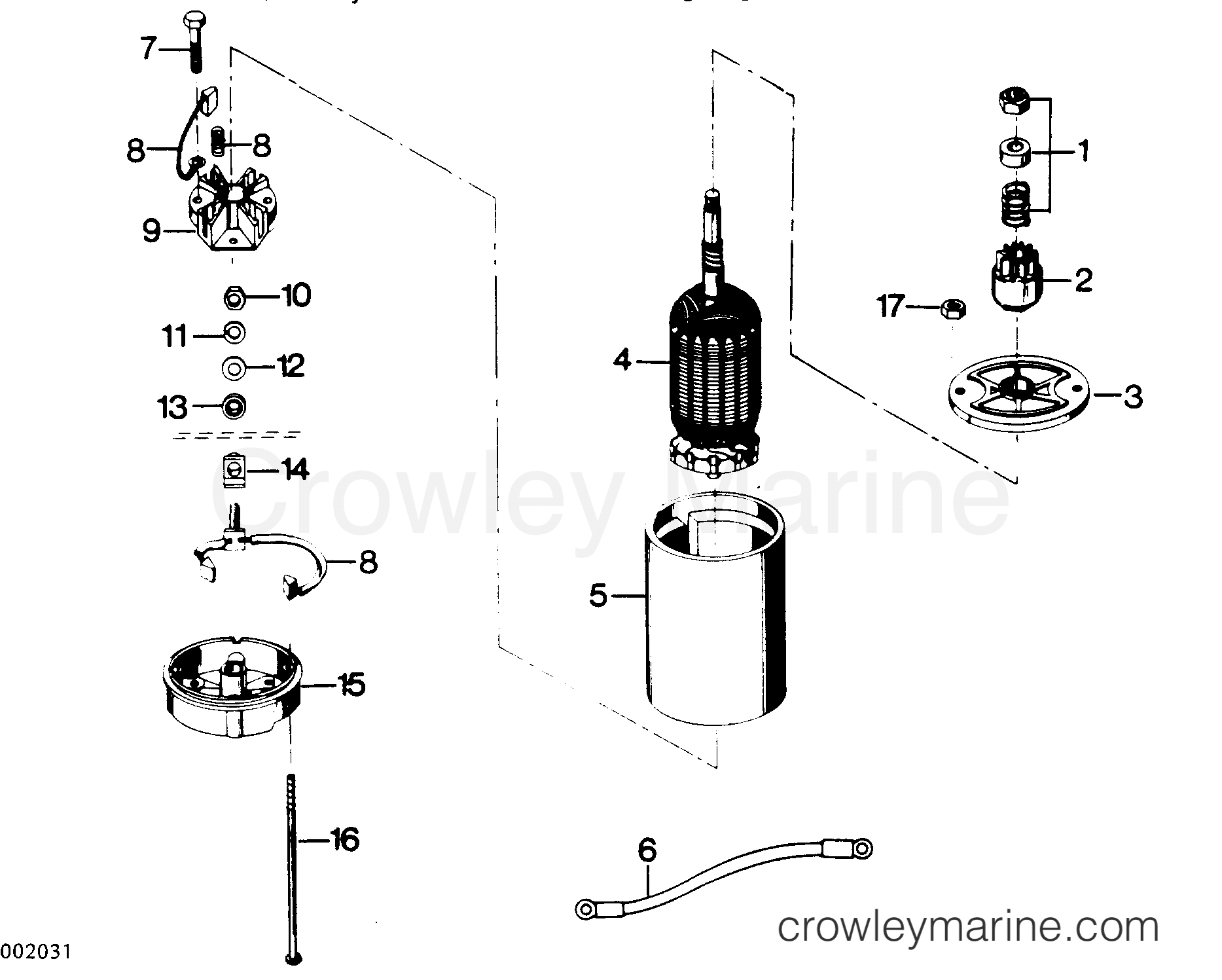 1986 Outboard 50 - 507F6A [Force] - ELECTRIC STARTER