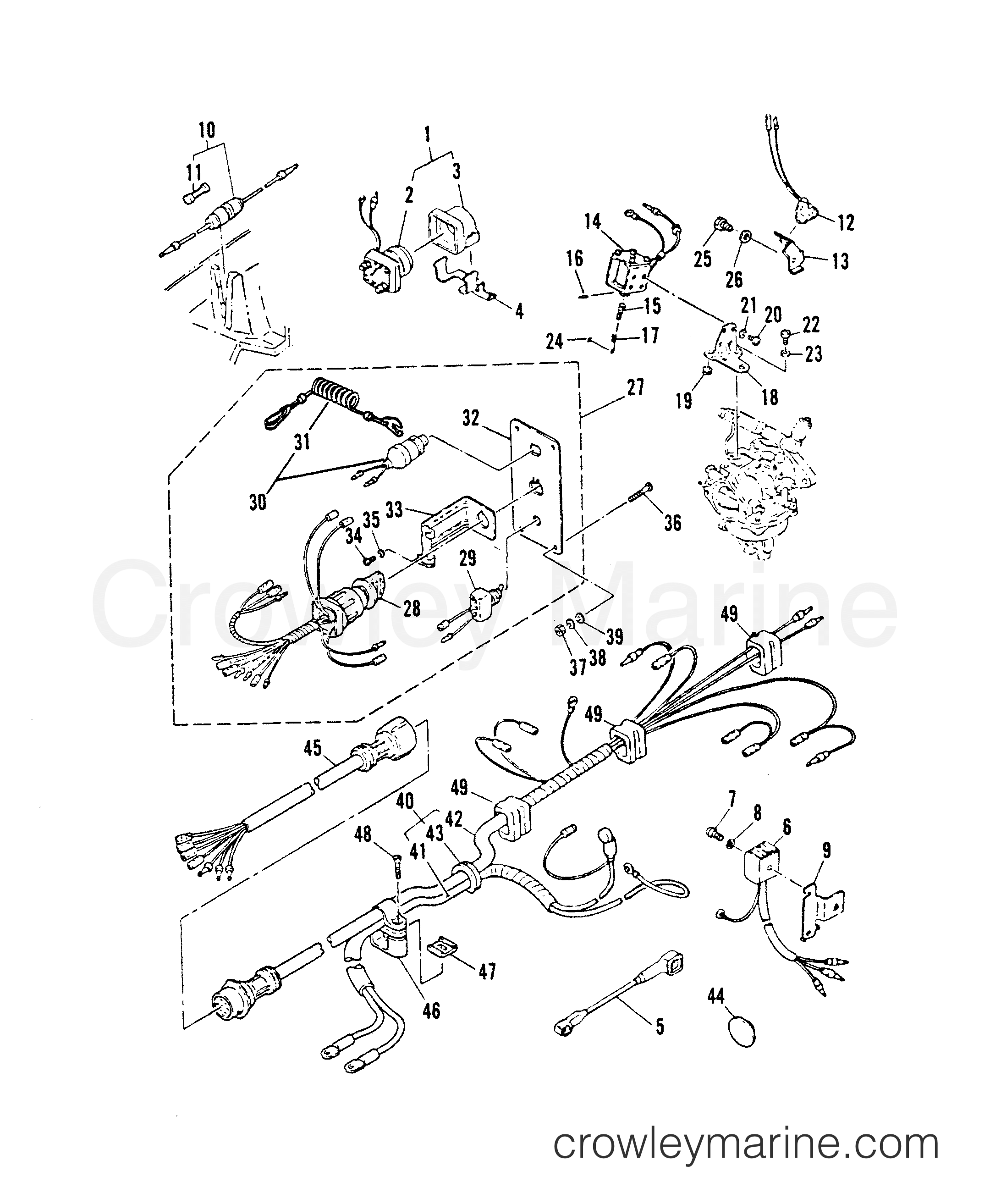 1981 Outboard 20 [M] - 7020201 - ELECTRIC START COMPONENTS