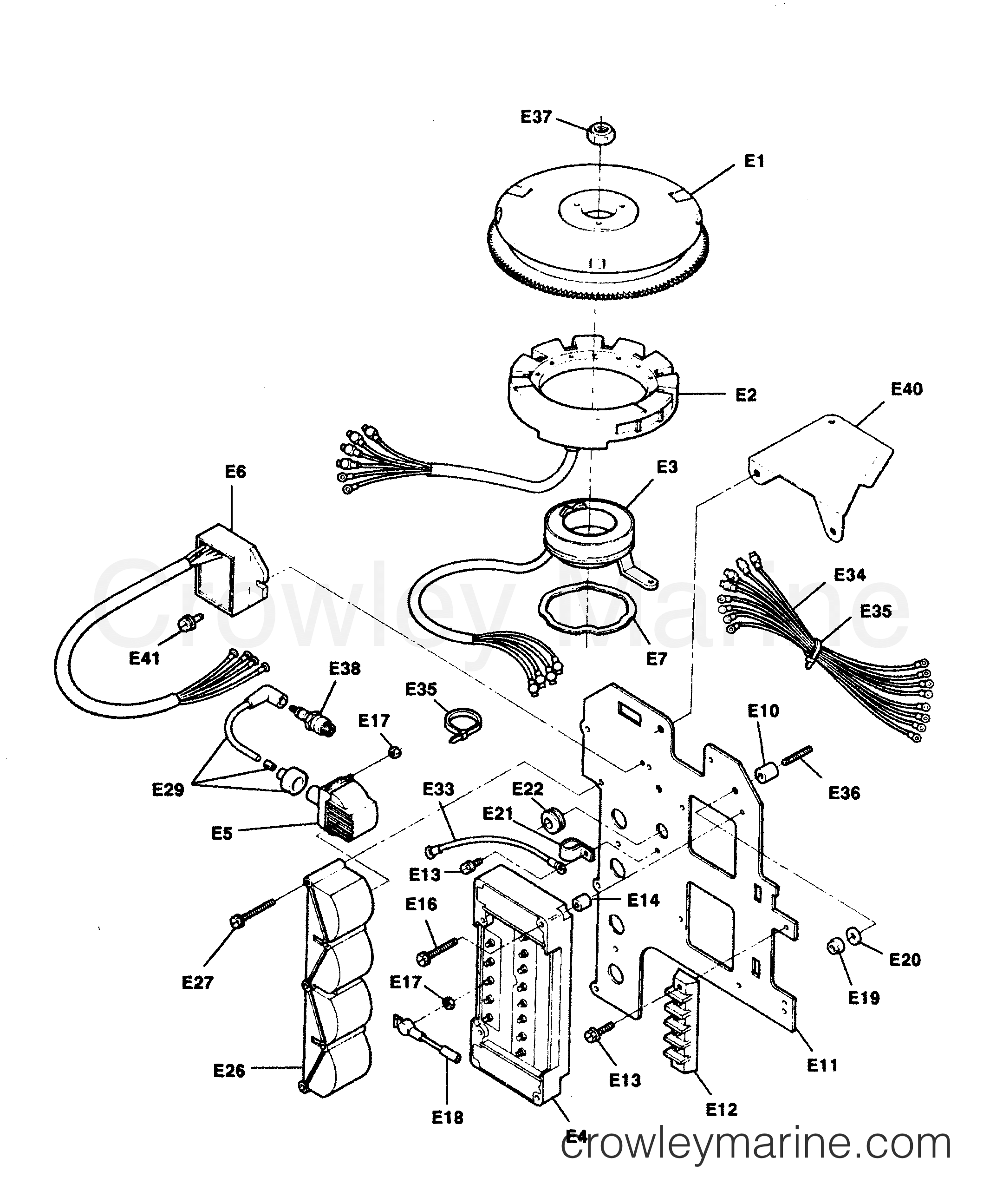 1991 Outboard 120LD - 120LD91B [L-DRIVE] [Force] - IGNITION COMPONENTS