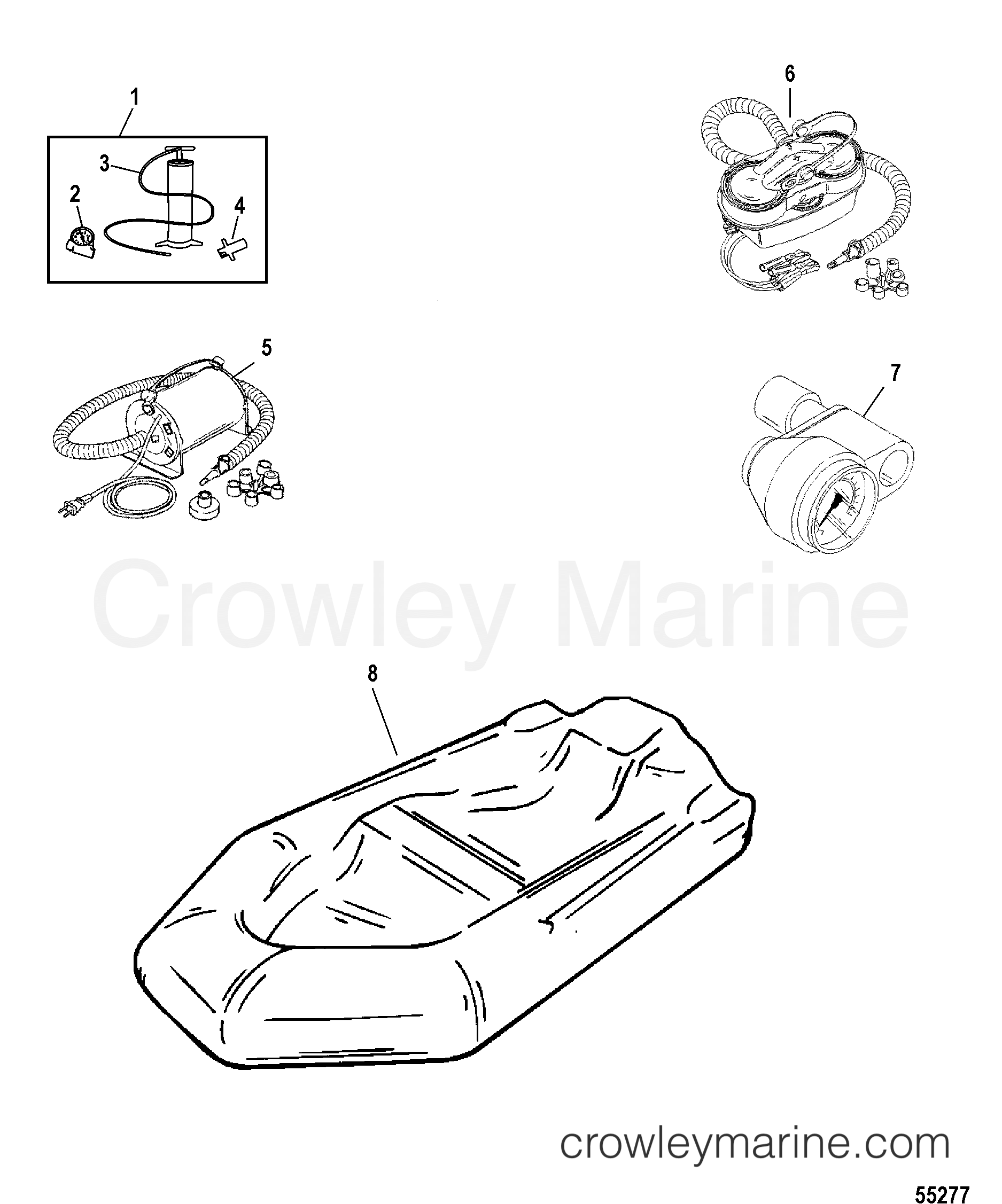 Serial Range Inflatable Boat Mercury PVCSoft Bottom 2014-and UP - All & Up - ACCESSORIES