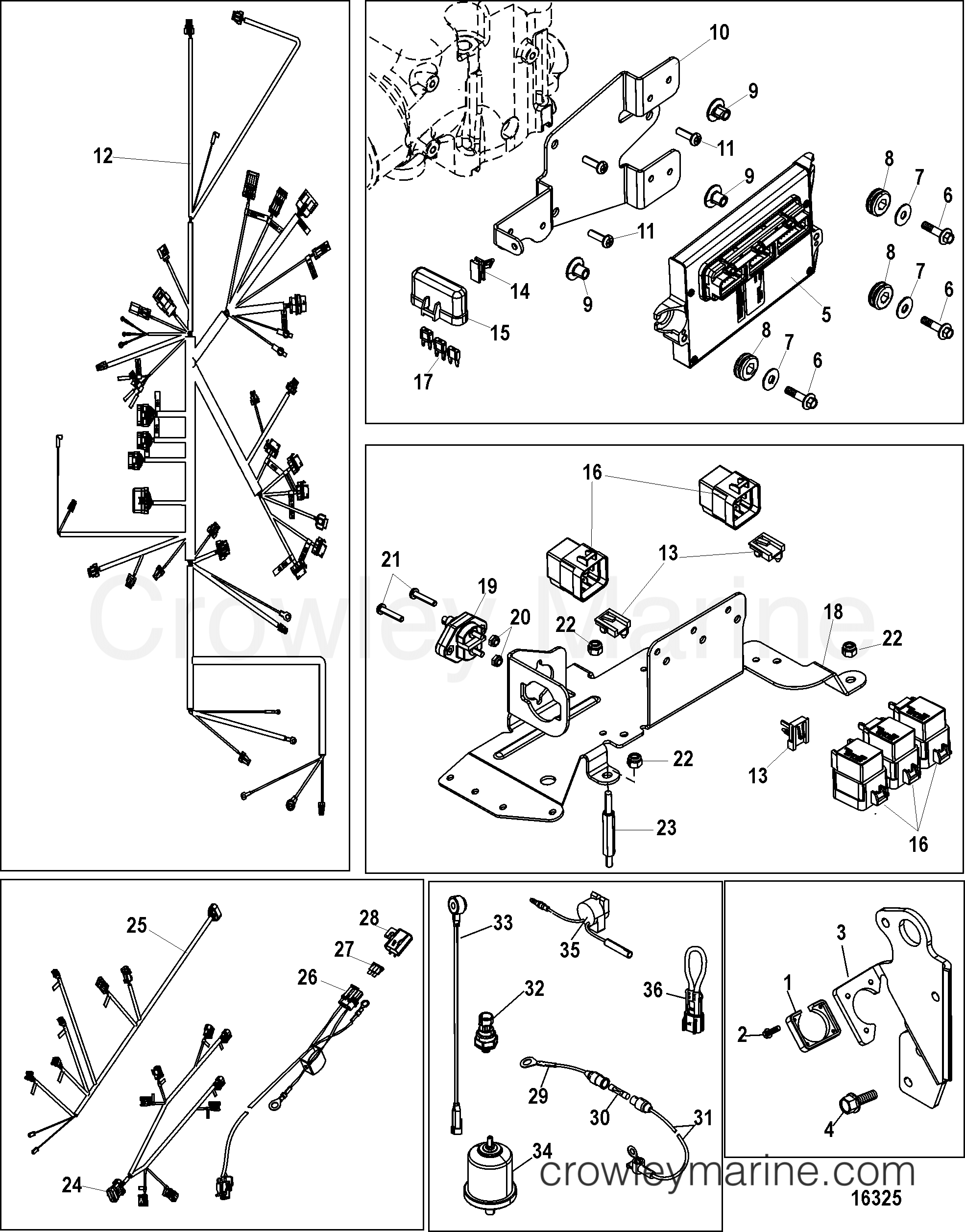 1998 Inboard Engine 350 MAG [MPI DTS] - 33500321S - ELECTRICAL COMPONENTS(DIGITAL THROTTLE AND SHIFT)