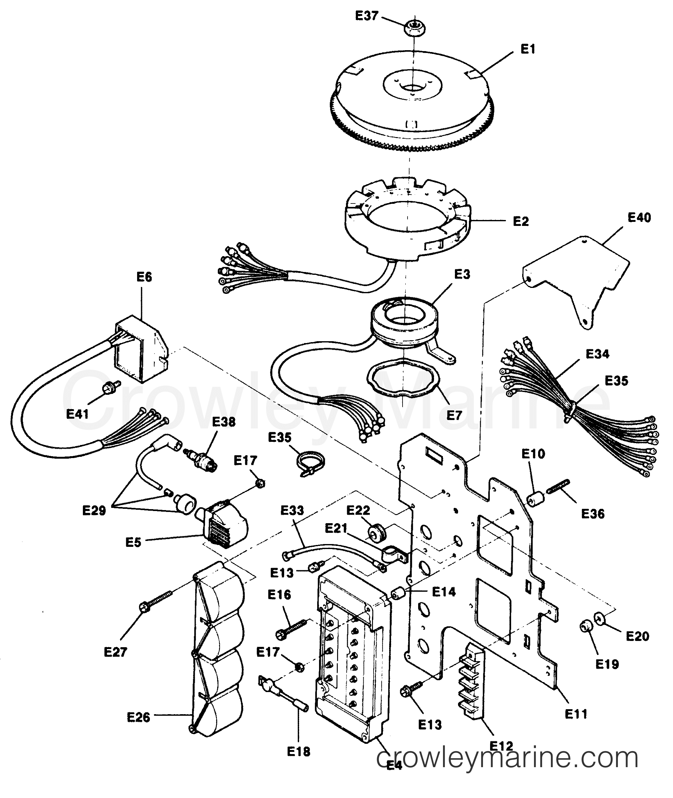1991 Outboard 120LD - 120LD91D [L-DRIVE] [Force] - IGNITION COMPONENTS