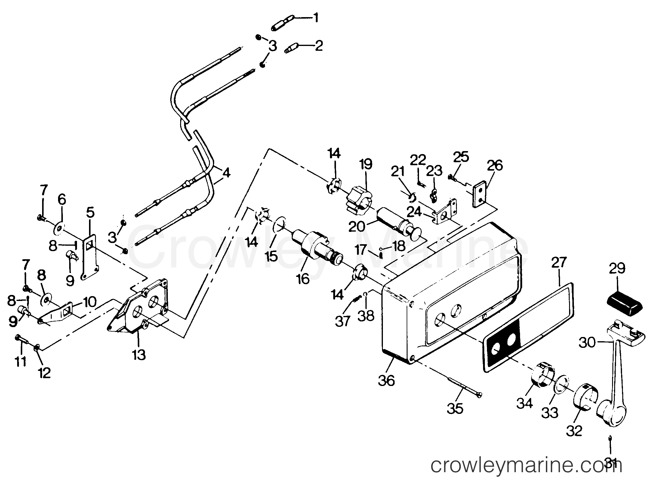 1987 Outboard 50 - 507X7B [Force] - REMOTE CONTROL