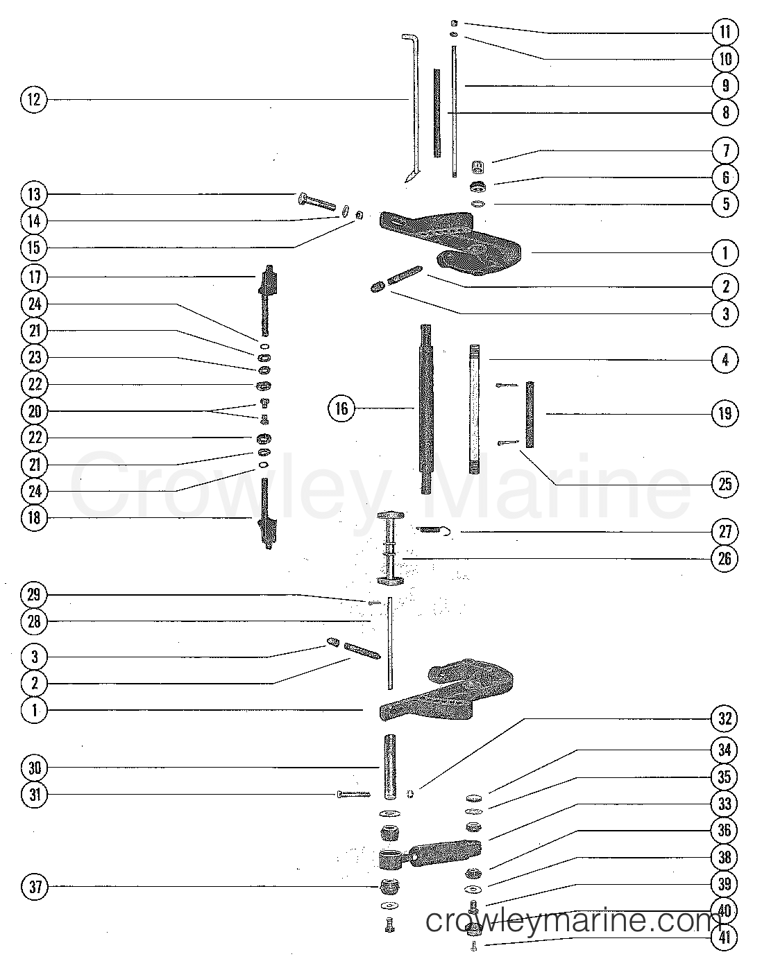 1977 Outboard 85 [EL] - 7085527 - CLAMP BRACKET AND REVERSE LOCK