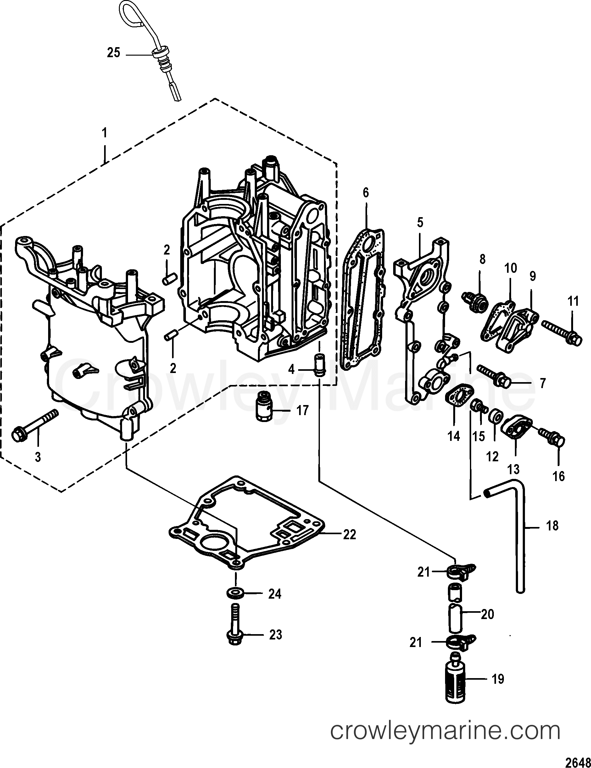 2006 Outboard 9.9 [ELH 4] - 7F10312ZA - CYLINDER BLOCK