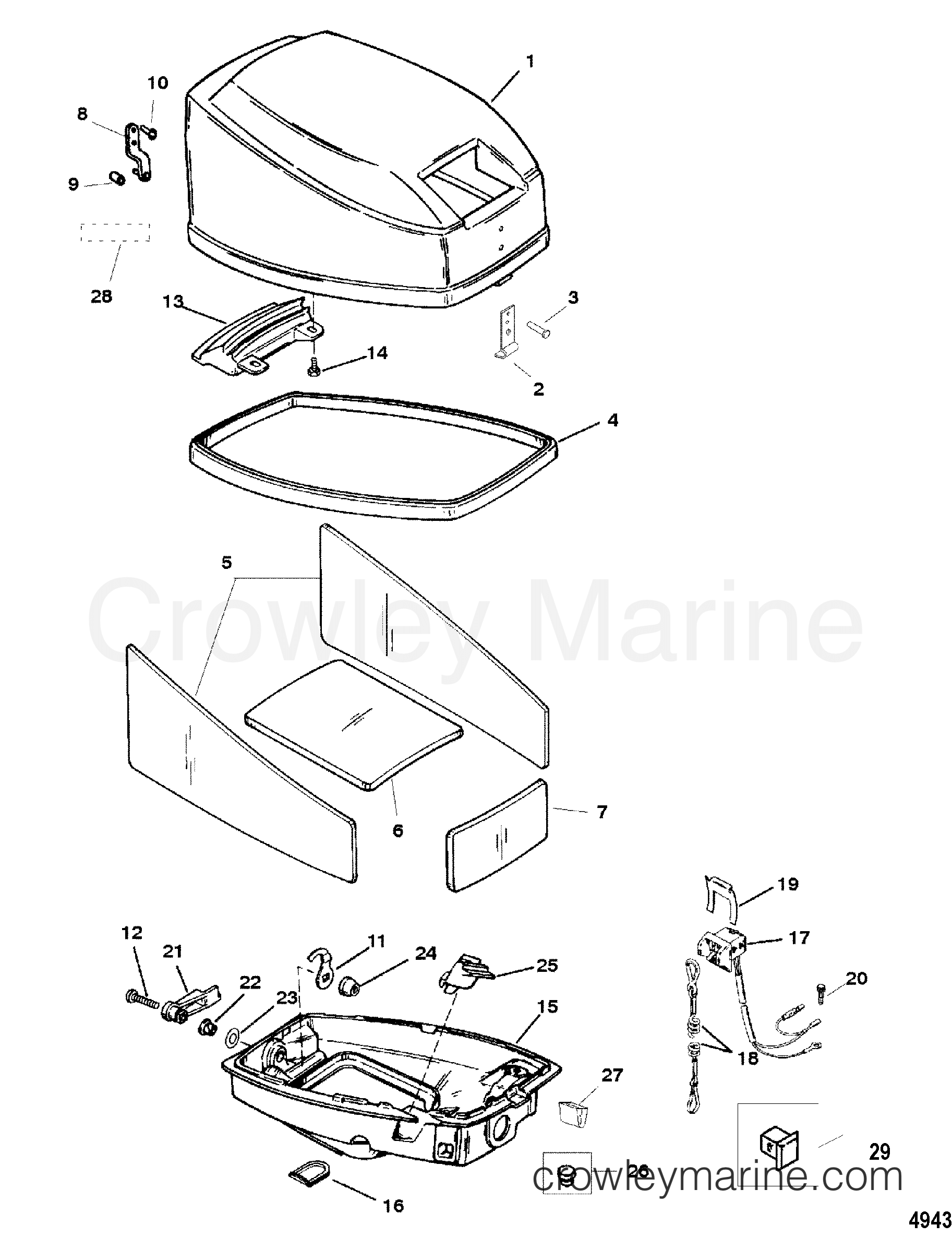 2006 Outboard 15 [MH] - 7015201UD - COWLS