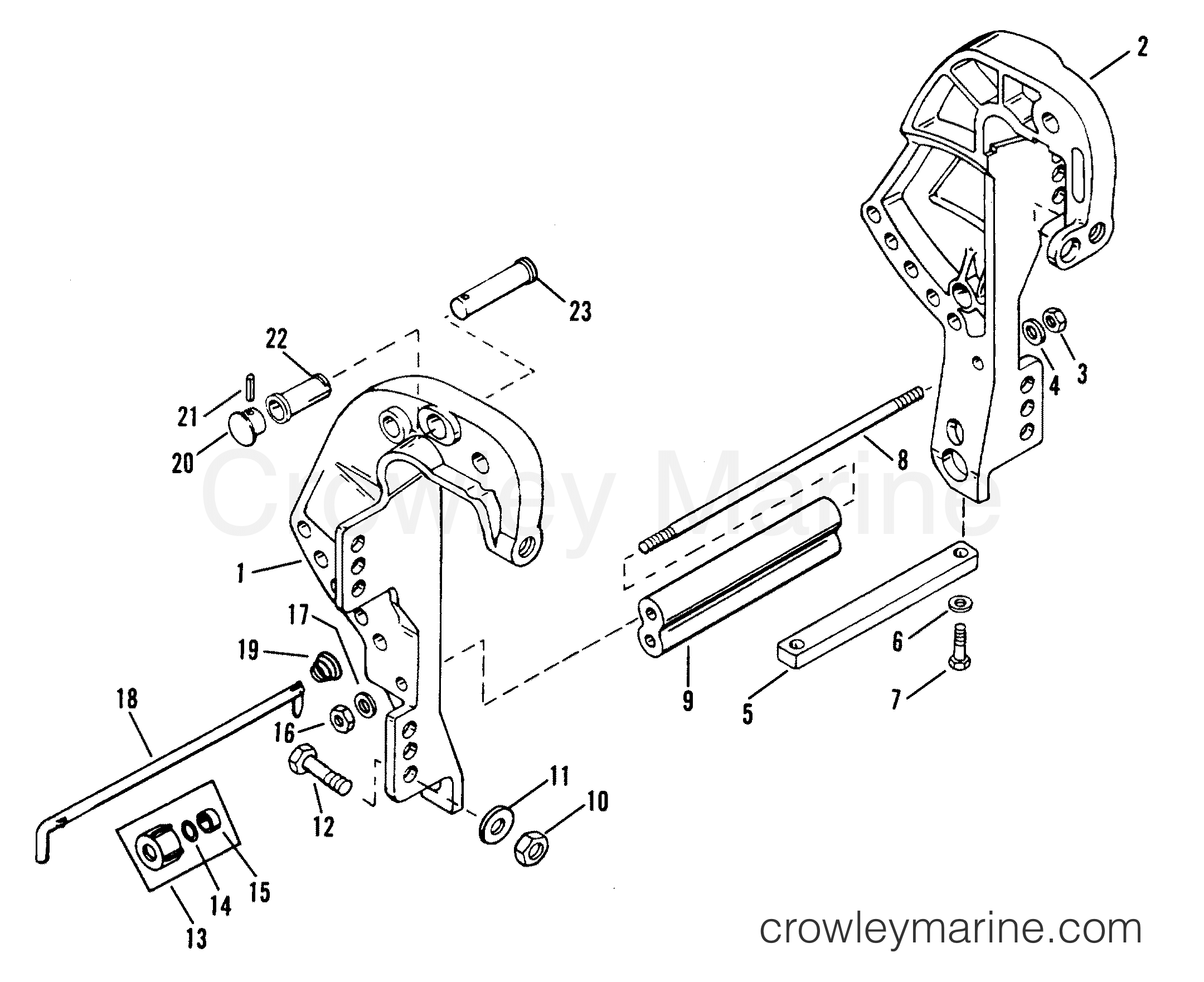 1995 Outboard 40 - H040312RD [EL] - CLAMP BRACKET