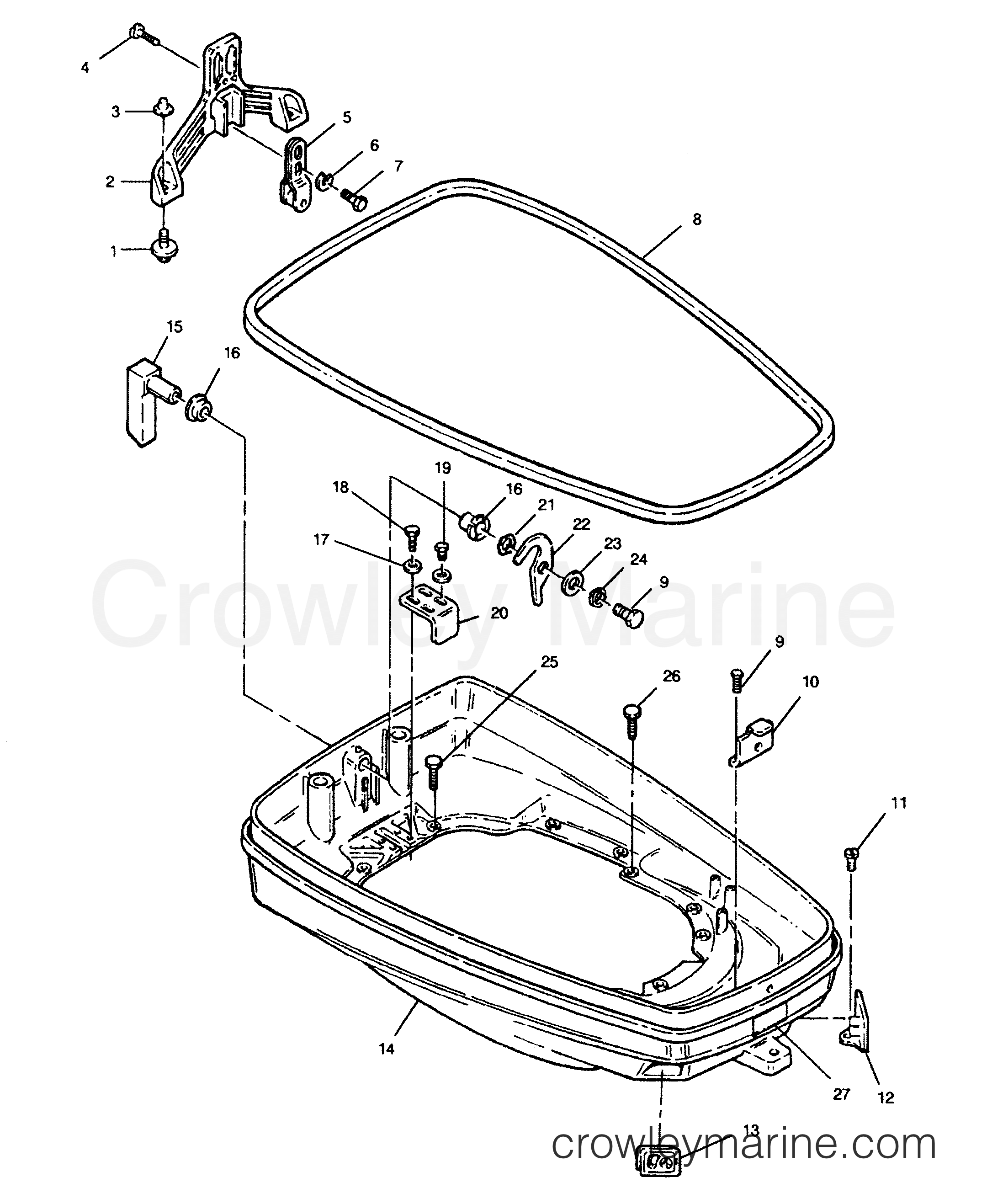 1991 Outboard 90 - 908P91C [Force] - SUPPORT PLATE