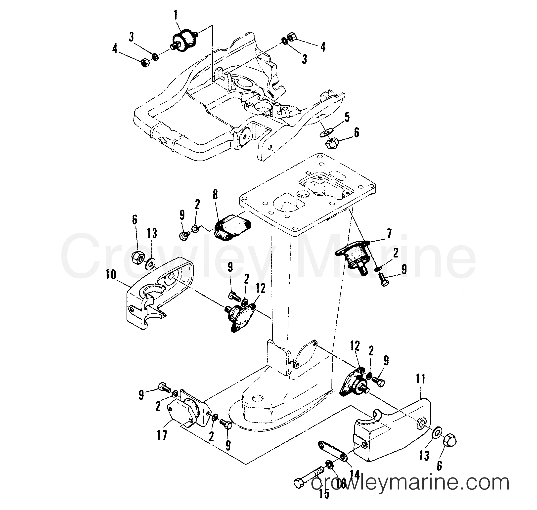 1977 Outboard 15 [M] - 7015307 - MOUNTING SYSTEM