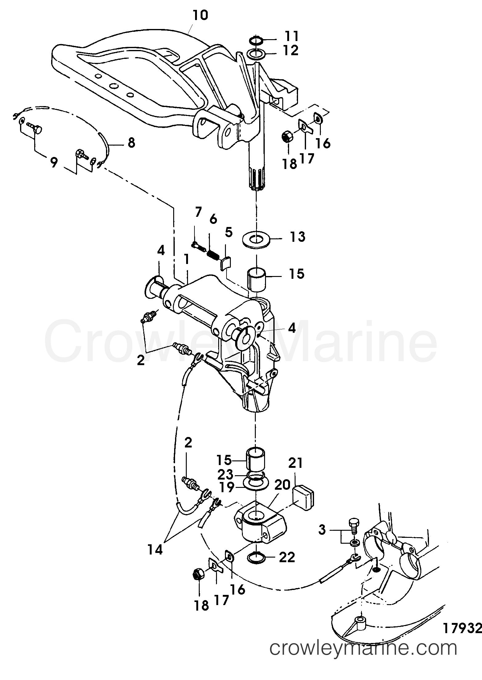 2006 Outboard 30 [EL] - 7030312UL - SWIVEL BRACKET
