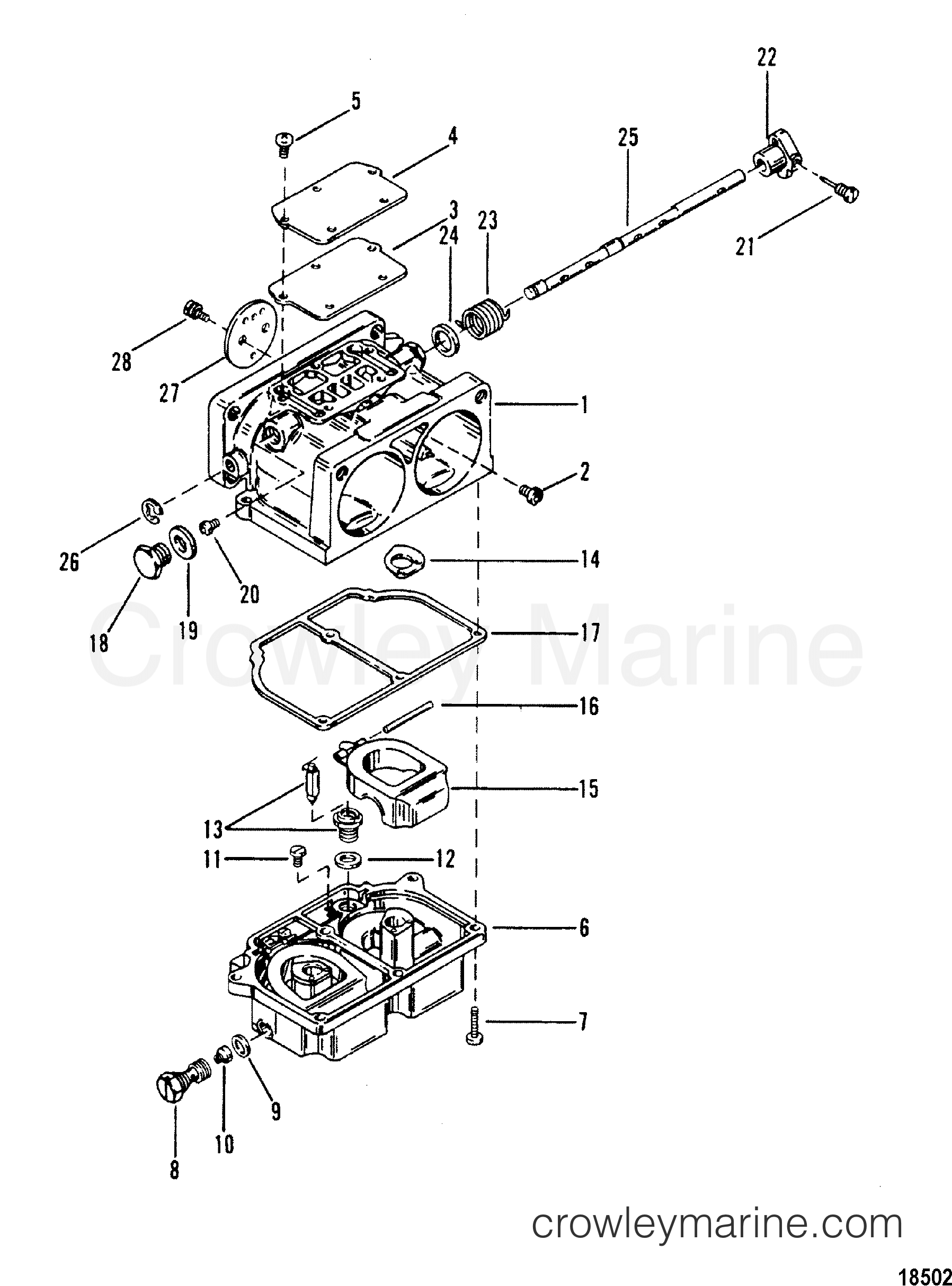 1982 Outboard 150 [ELPT] - 1150622 - CARBURETOR ASSEMBLY