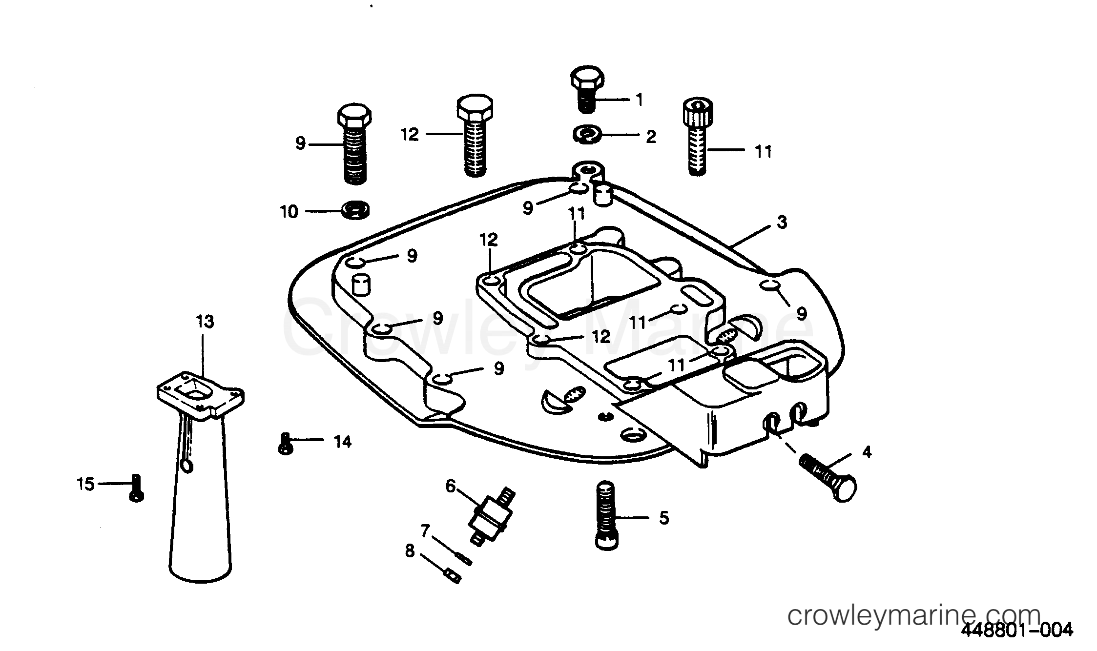 1990 Outboard 35 - 352F90B [Force] - SPACER PLATE