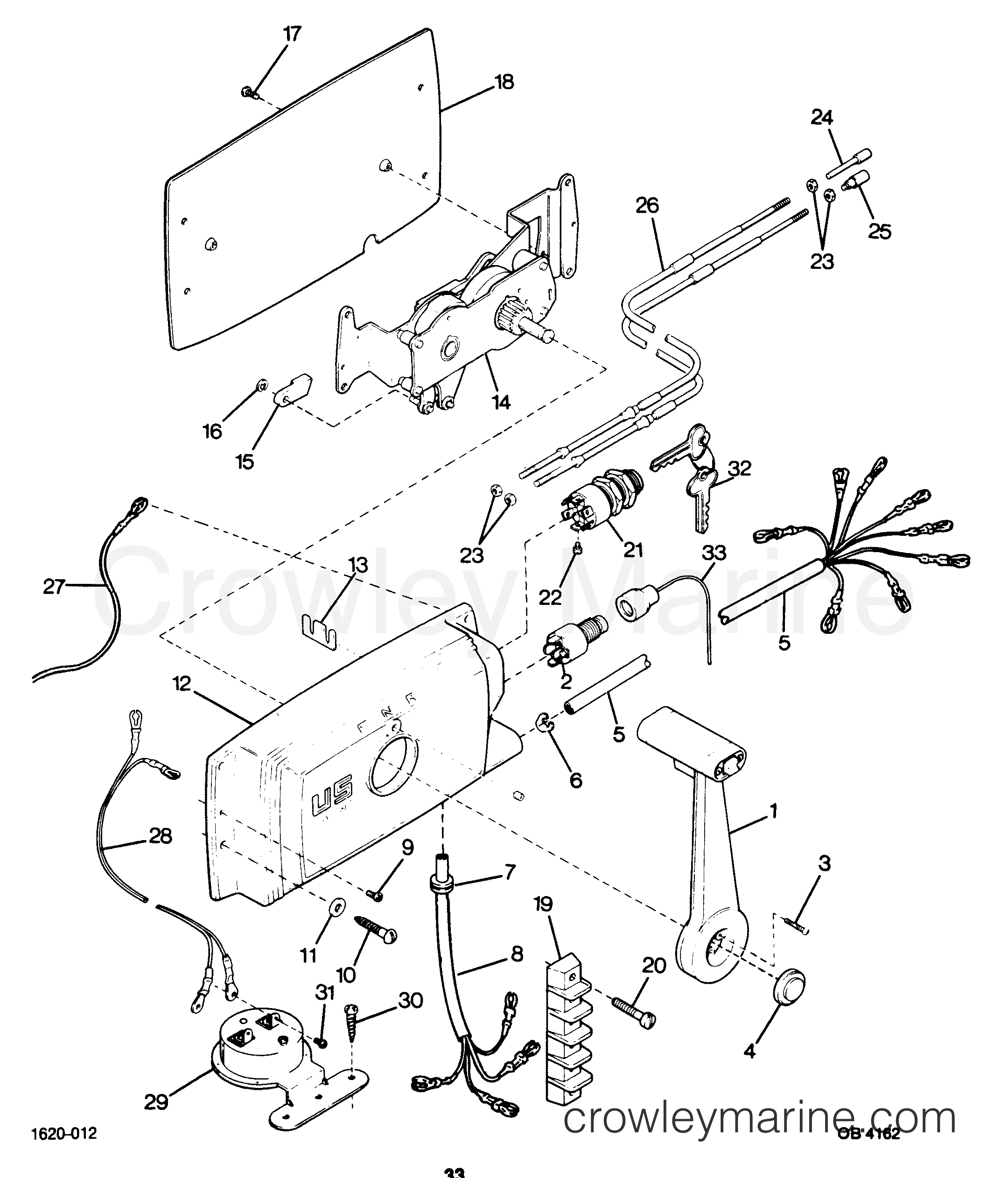 1987 Outboard 85 - 858F7B [Force] - REMOTE CONTROL