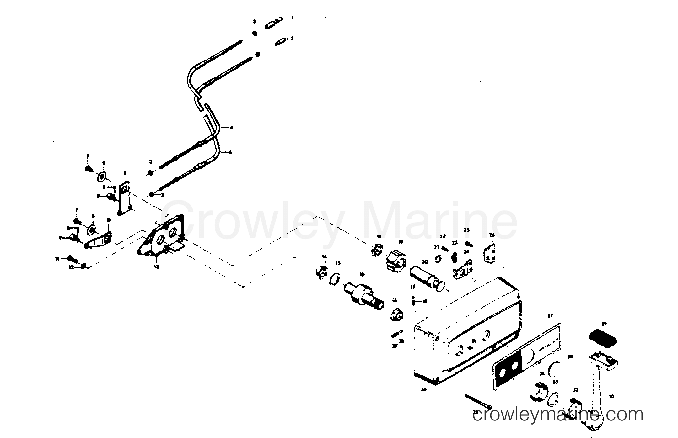 1976 Outboard 75 - H0757H76C - REMOTE CONTROL