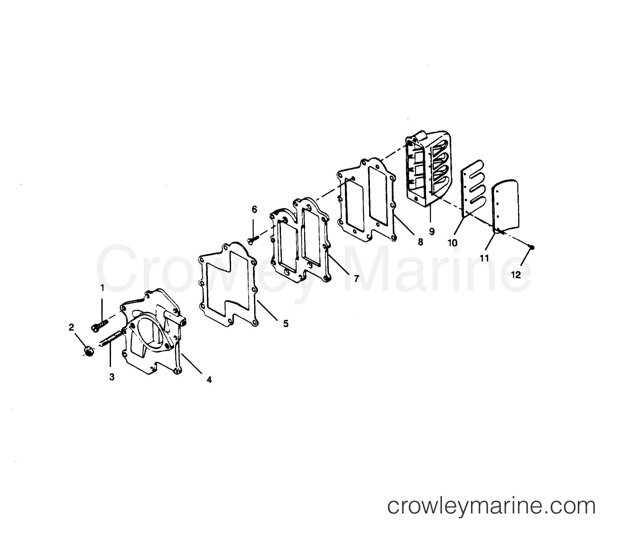1990 Outboard 35 - 353F90B [Force] - REED PLATE