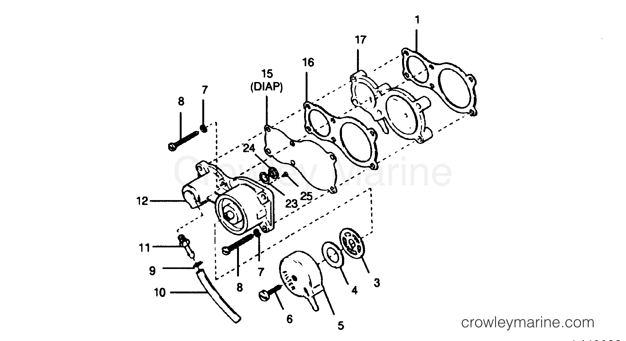 FUEL PUMP 1991 Outboard 35 H0353E91A [A] Crowley Marine