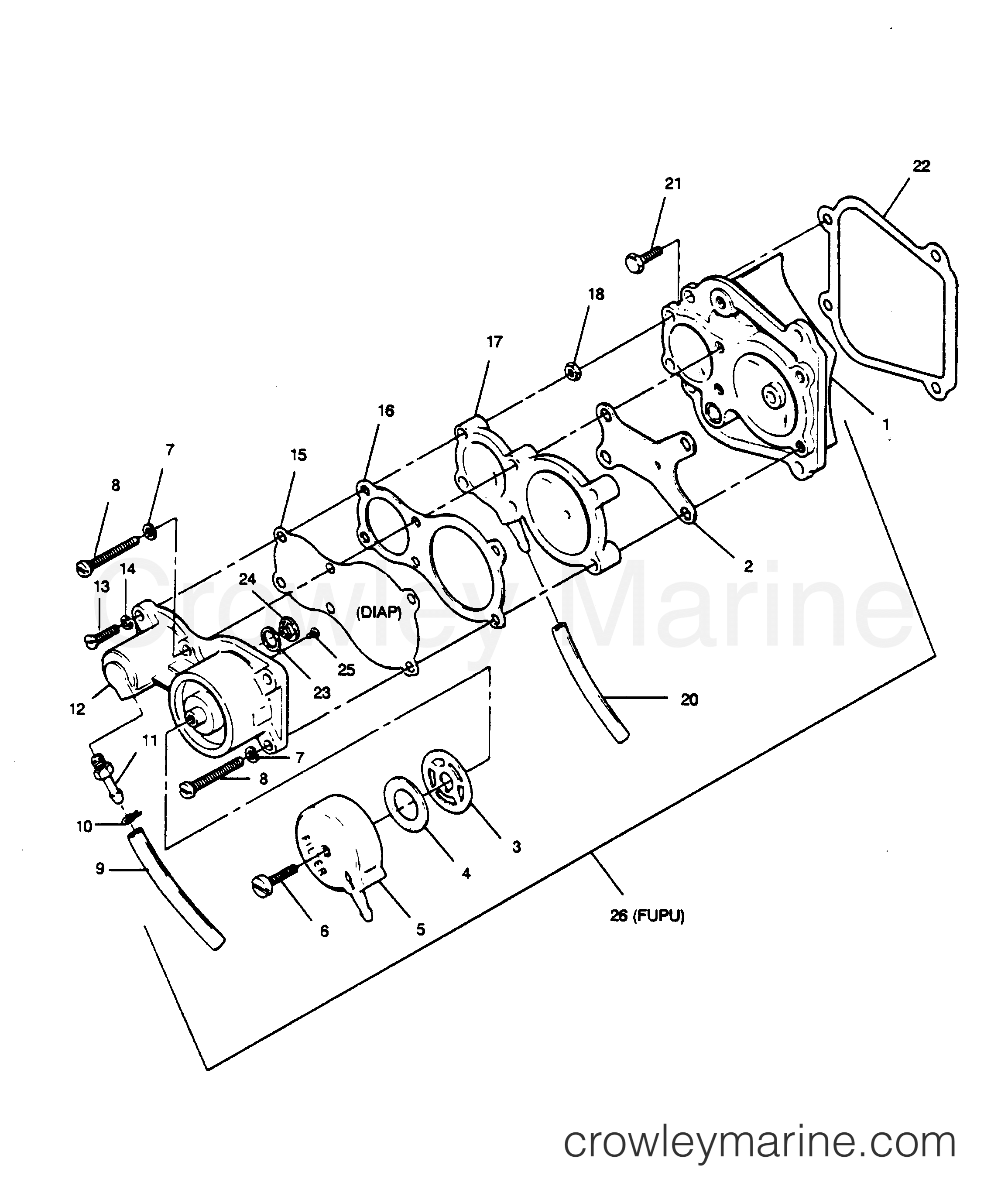 1989 Outboard 85 - 856X9F [Force] - FUEL PUMP
