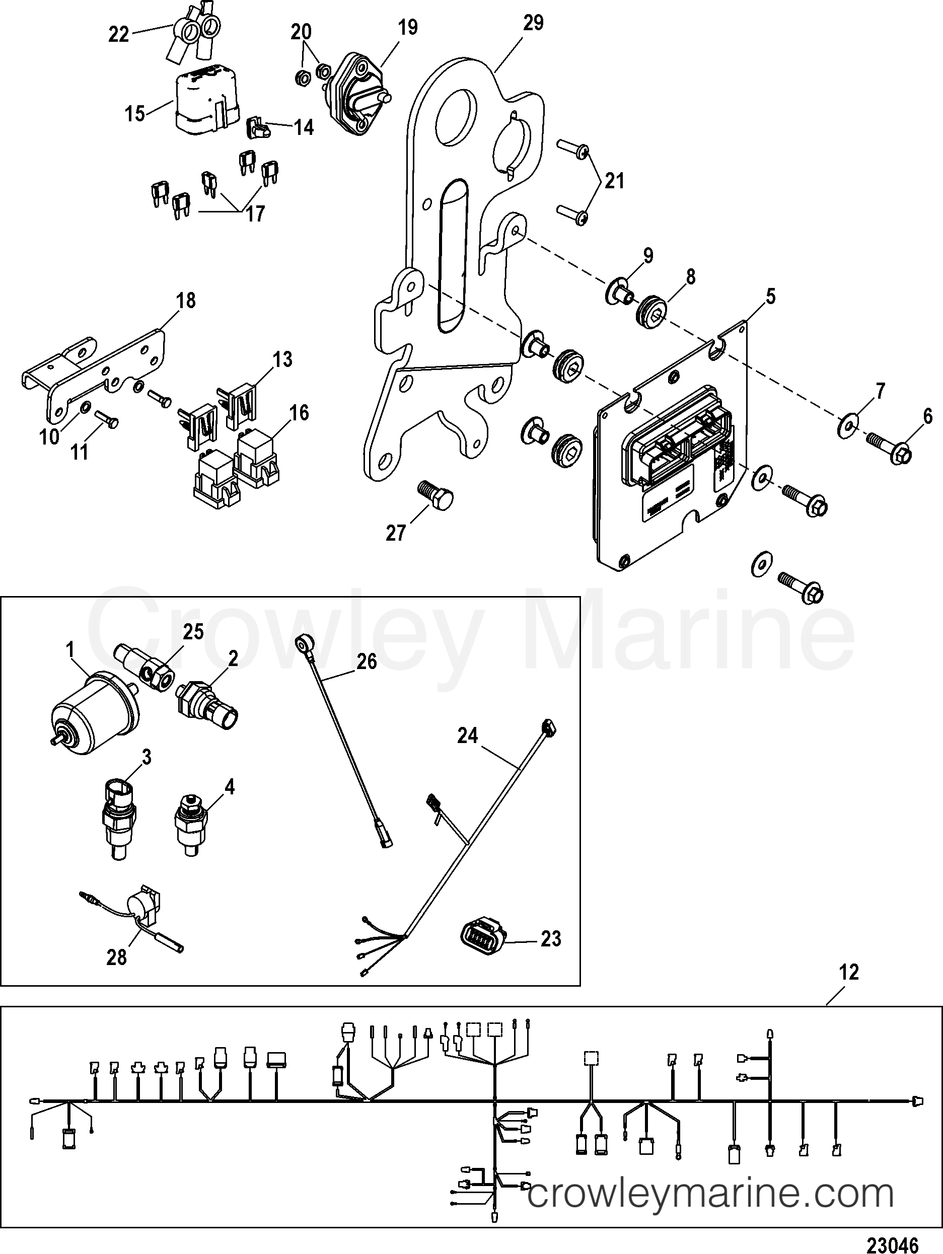 1998 Inboard Engine 350 MAG [BLK SCORP] - 33500574U - ELECTRICAL COMPONENTS