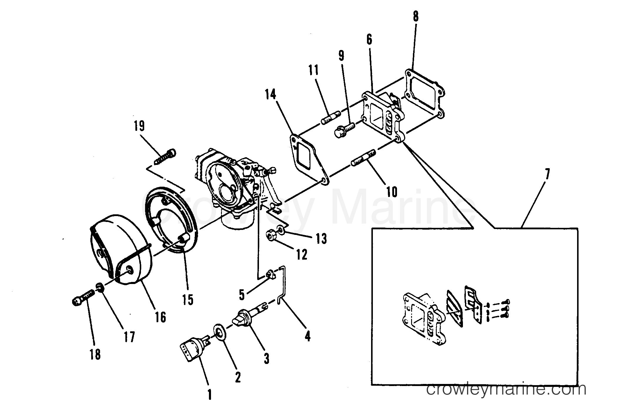 1985 Outboard 4 [M] - 7004205 - INTAKE MANIFOLD