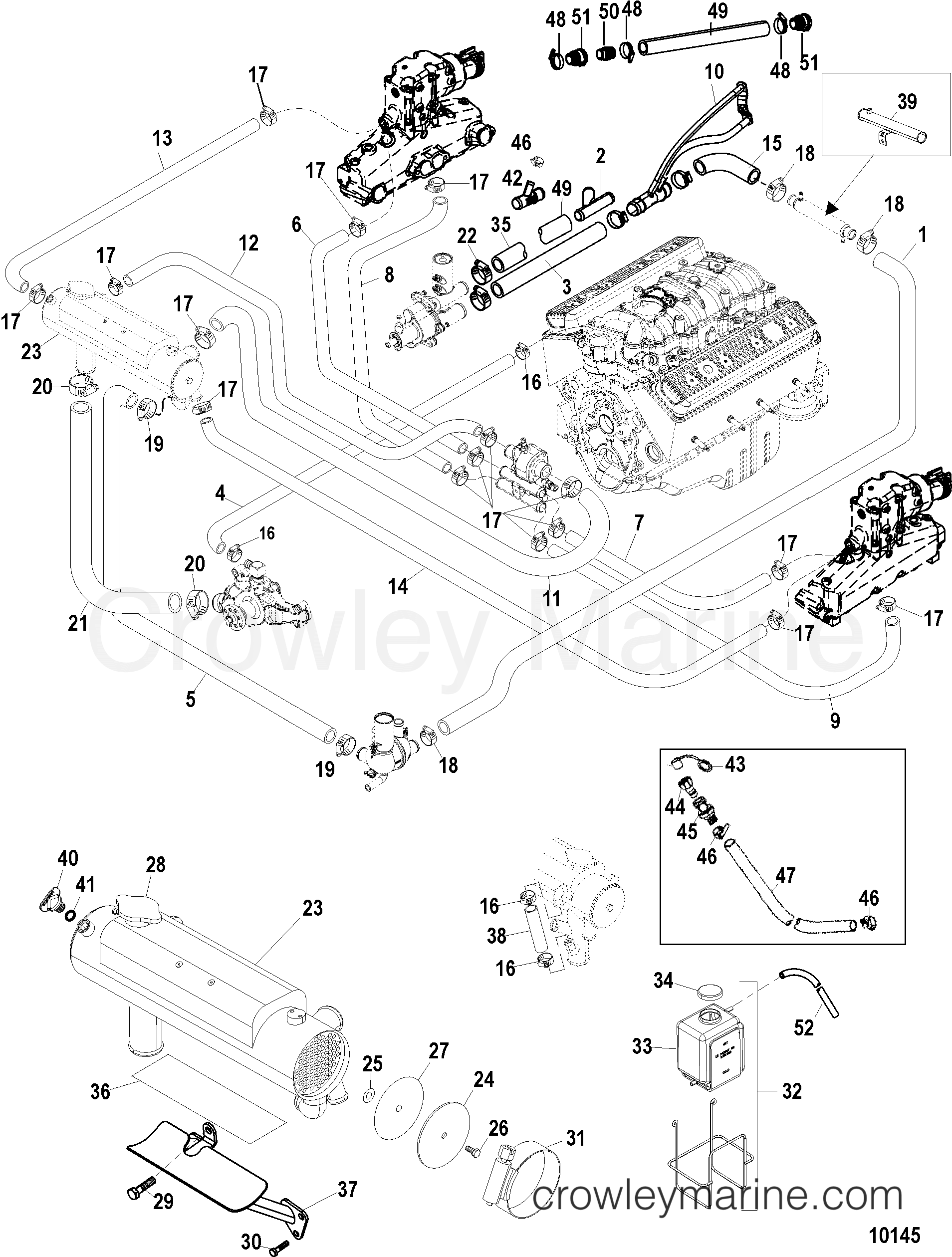 CLOSED COOLING SYSTEM - BRAVO - 1998 Stern Drive 6.2L [MPI DTS 