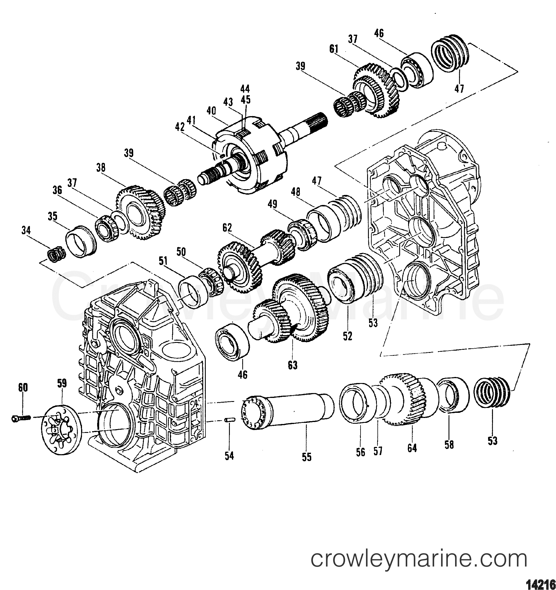 TRANSMISSION(VDRIVE)(HURTH 630) 1998 Inboard Engine 7.4L [MPI] 35405A9M1 Crowley Marine