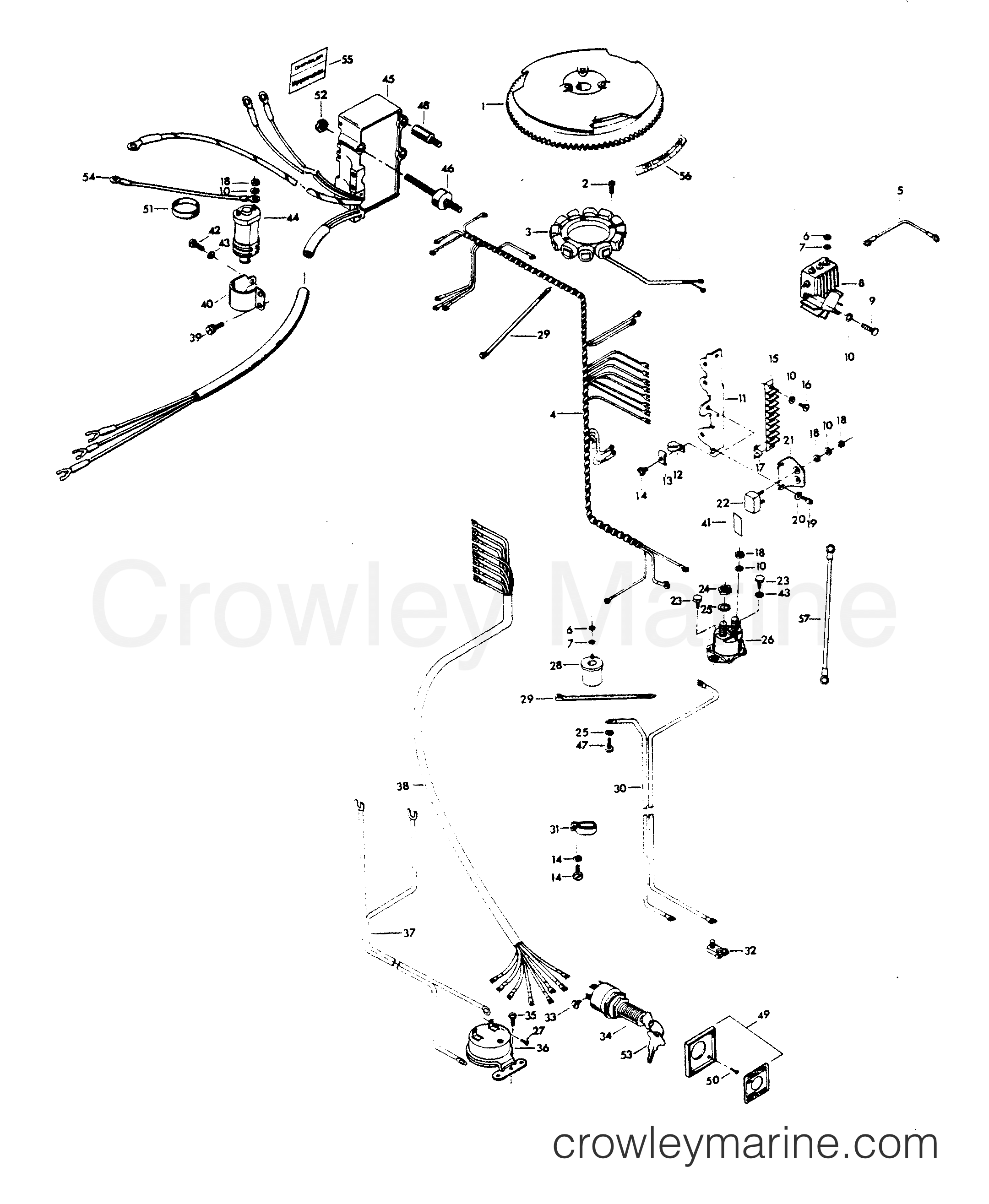 1980 Outboard 140 - H1408B80C - ELECTRICAL COMPONENTS
