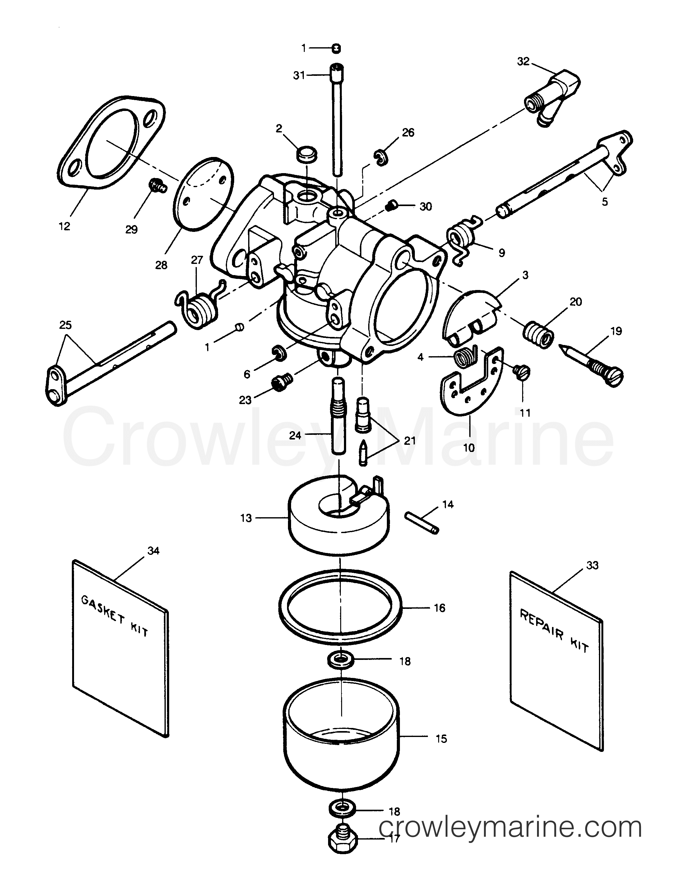 1990 Outboard 50 - 507A90A [Force] - CARBURETOR