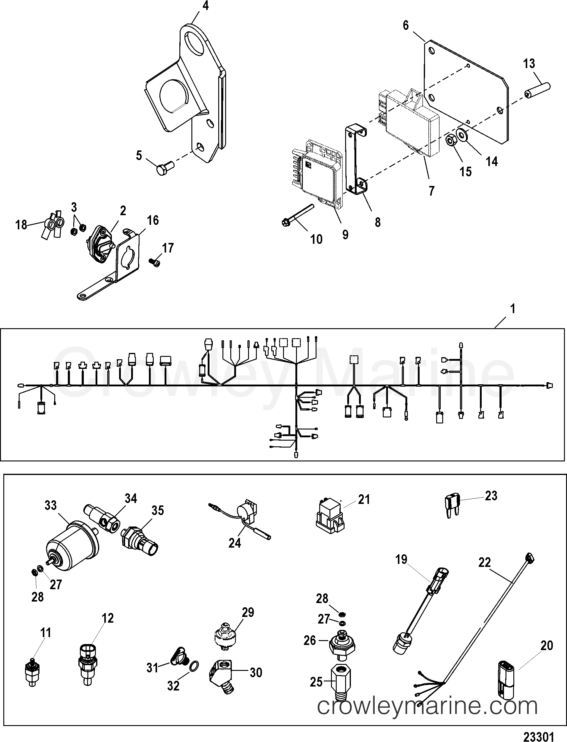 1998 Inboard Engine 5.7L [CARB] - 30570097S - ELECTRICAL COMPONENTS