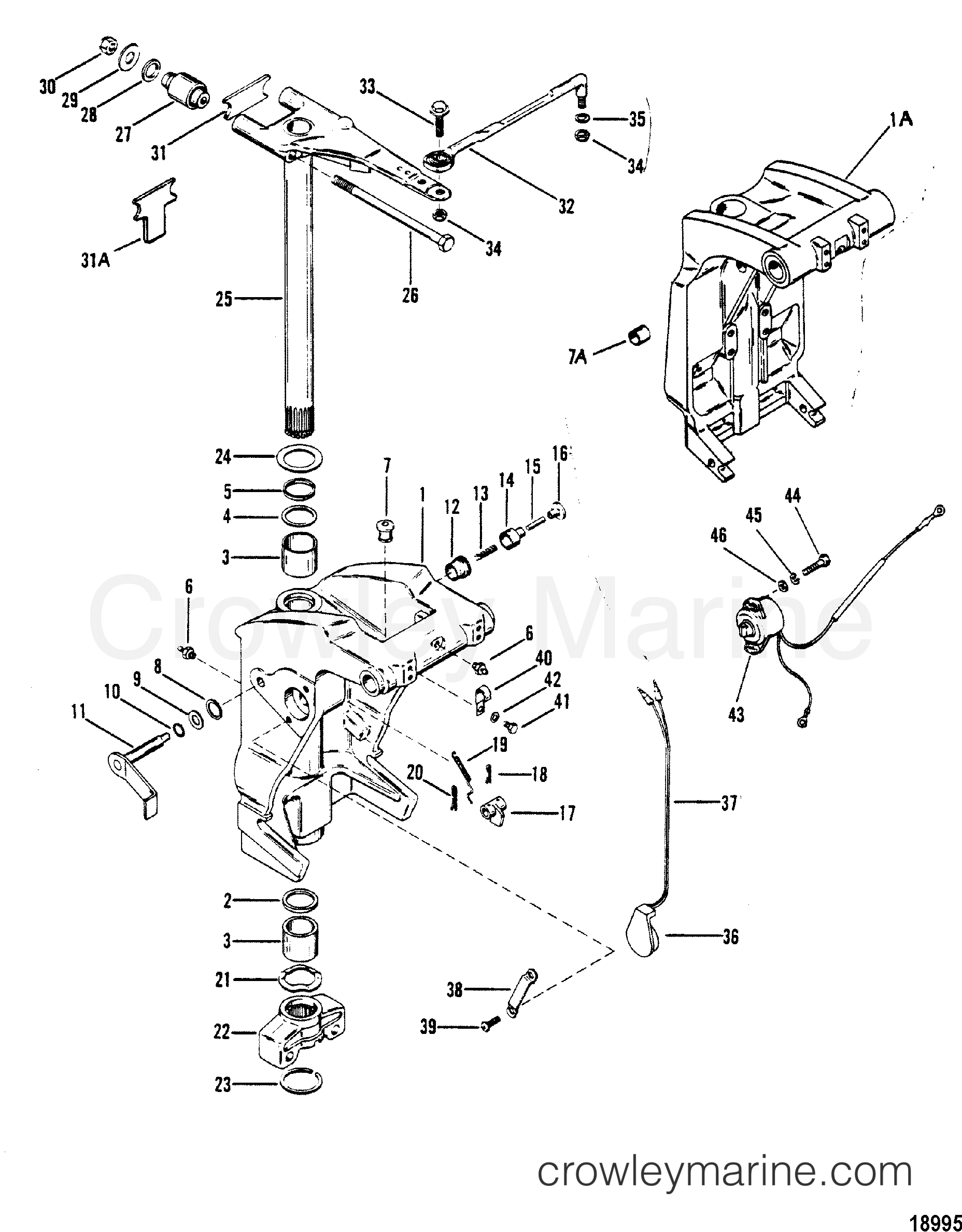 1985 Outboard 200 [EXLPTO] - 1200745 - SWIVEL BRACKET