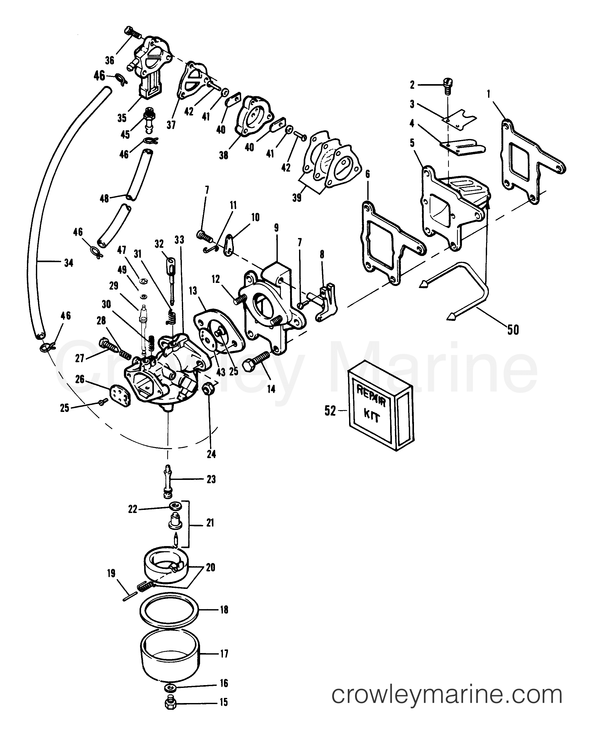 1979 Outboard 7.5 - H0075H79A - FUEL SYSTEM
