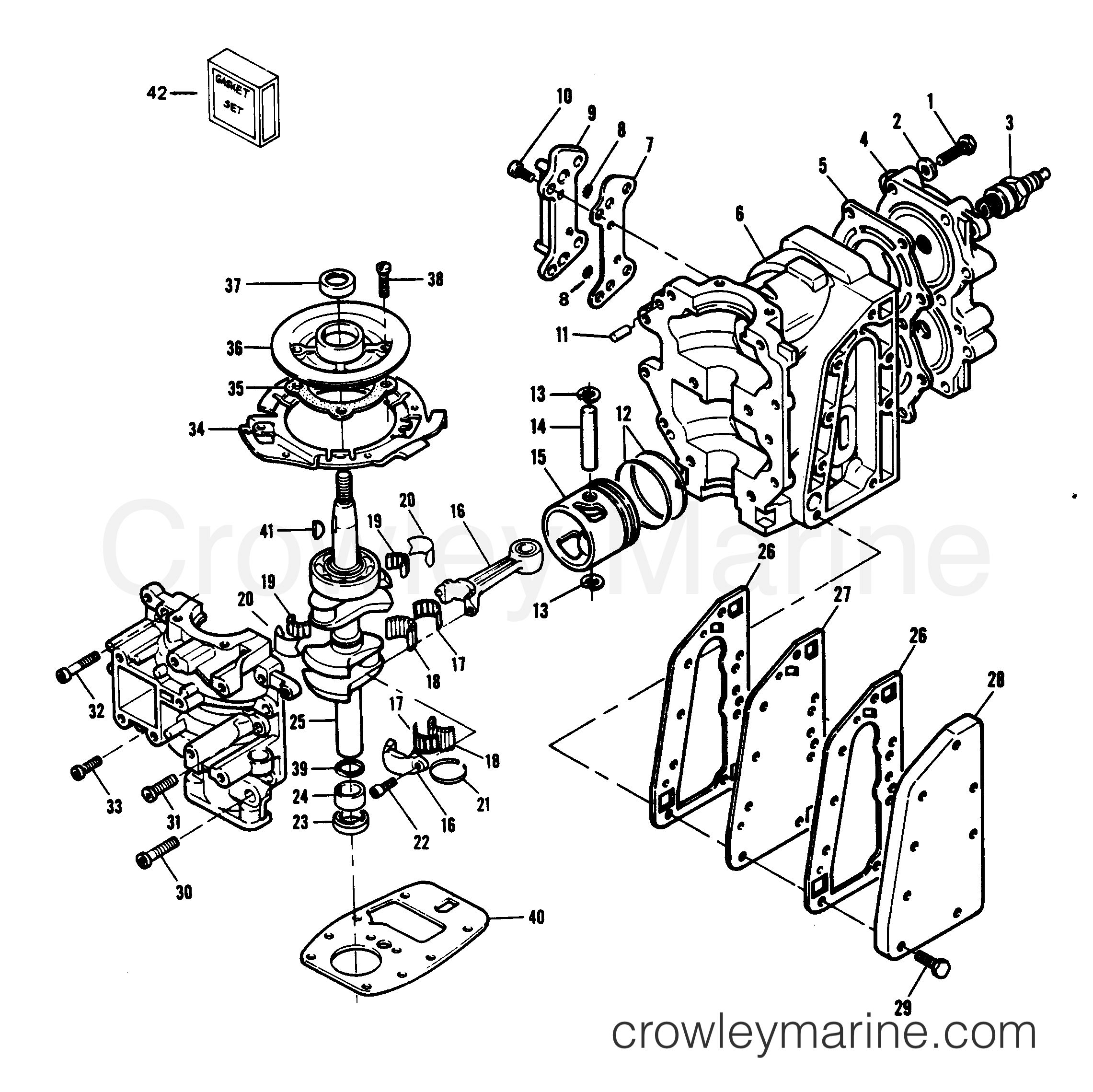 1979 Outboard 7.5 - H0077H79A - POWER HEAD