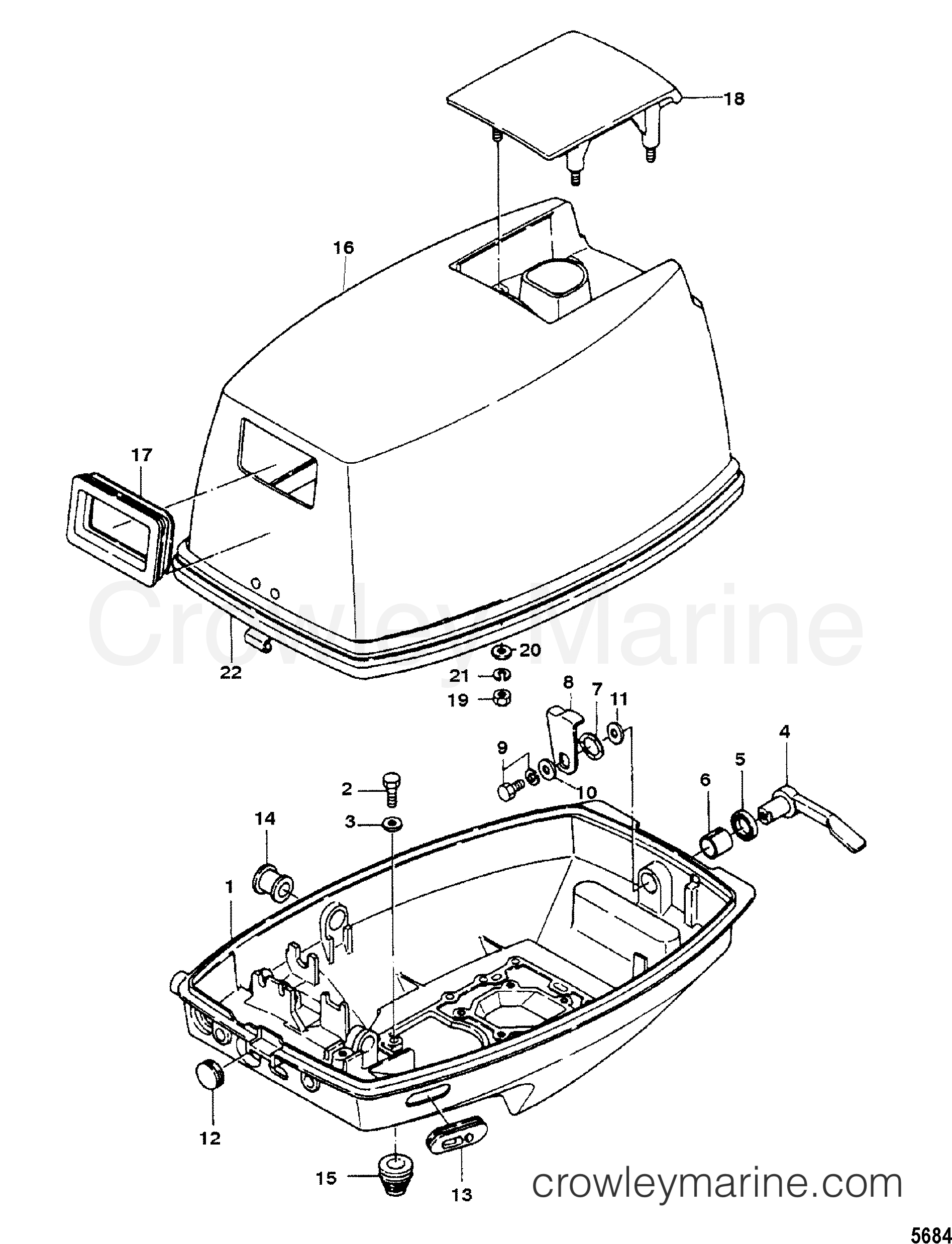 2003 Outboard 8 [ML] - 7008211MK - COWLING