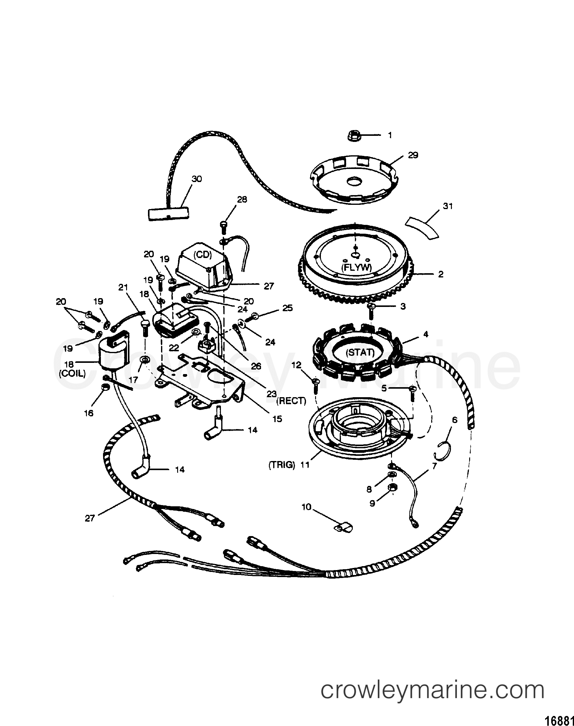1989 Outboard 35 - H0357D89A [A] - IGNITION COMPONENTS