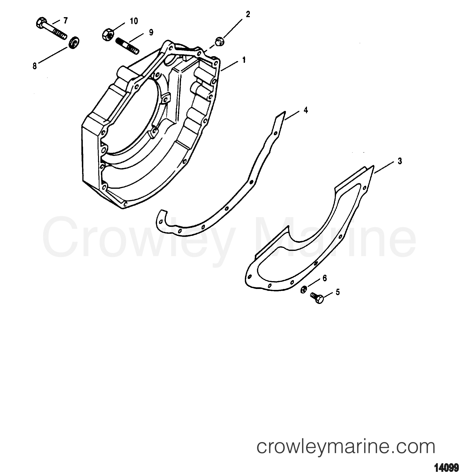 1996 Inboard Engine 7.4L [MPI] - 374E4E9JS - FLYWHEEL HOUSING