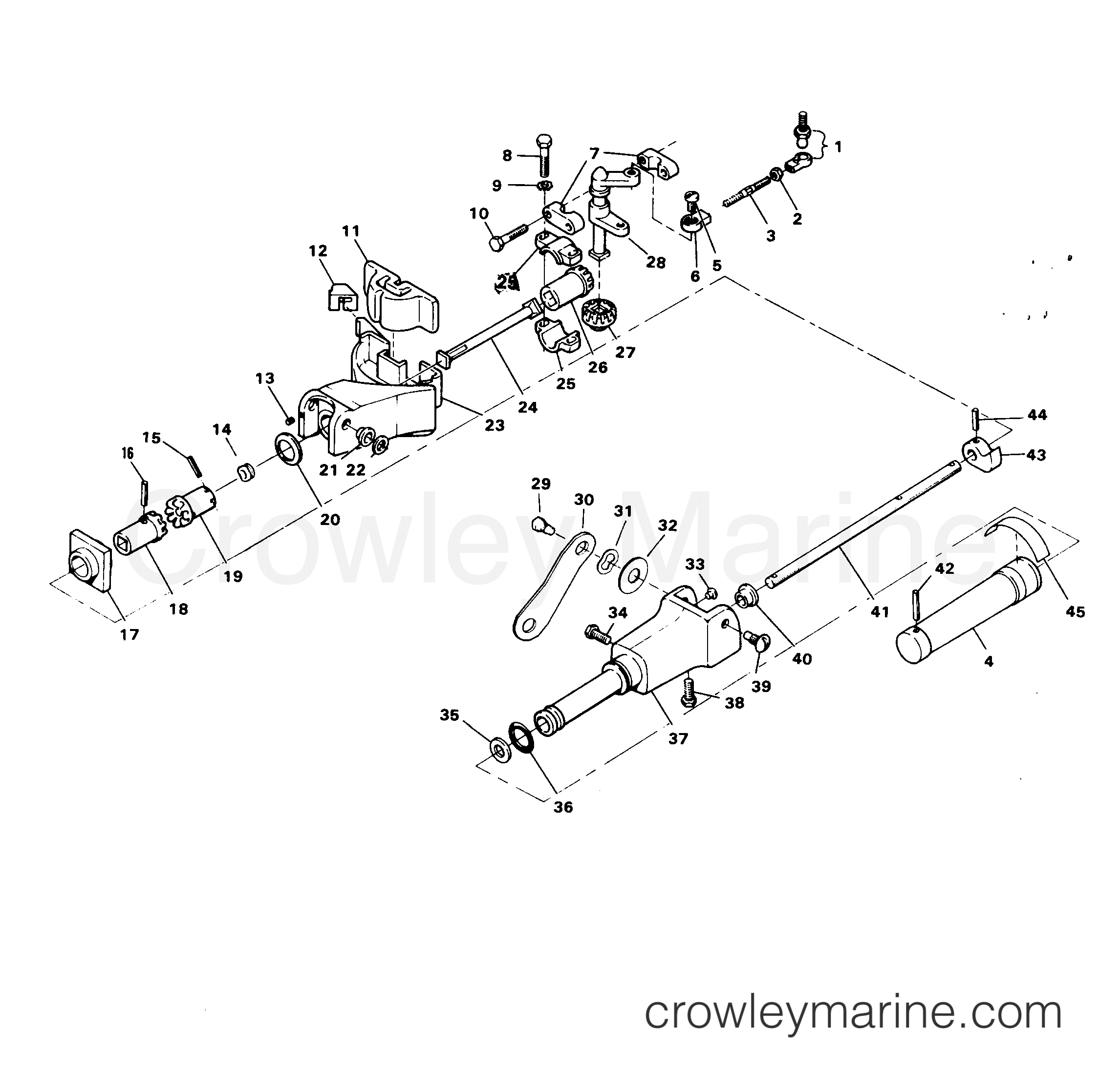 1984 Outboard 7.5 - 71C4E - STEERING ARM