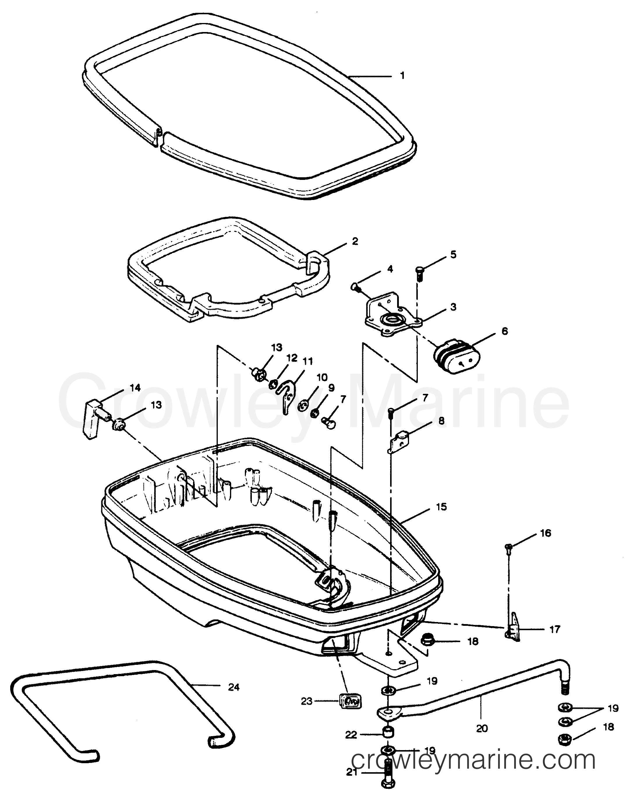 1988 Outboard 50 - 0C507F8B [Force] - SUPPORT PLATE