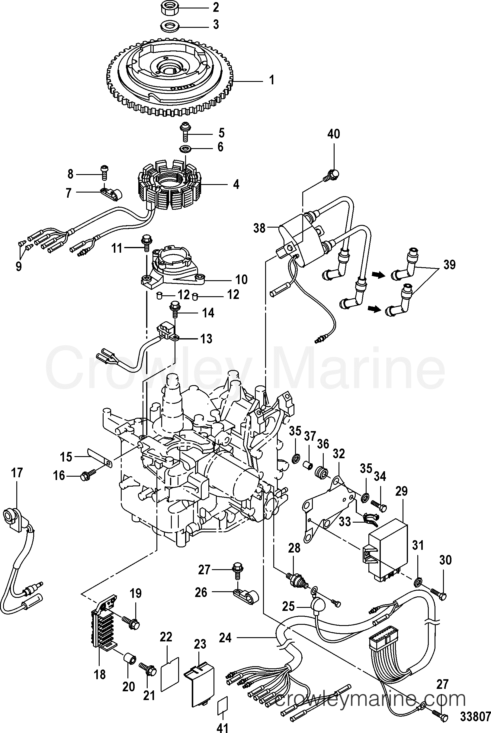 Serial Range Outboard 15 Carb(2CYL)(4-STROKE) - 0R235949 & Up - FLYWHEEL/IGNITION COIL