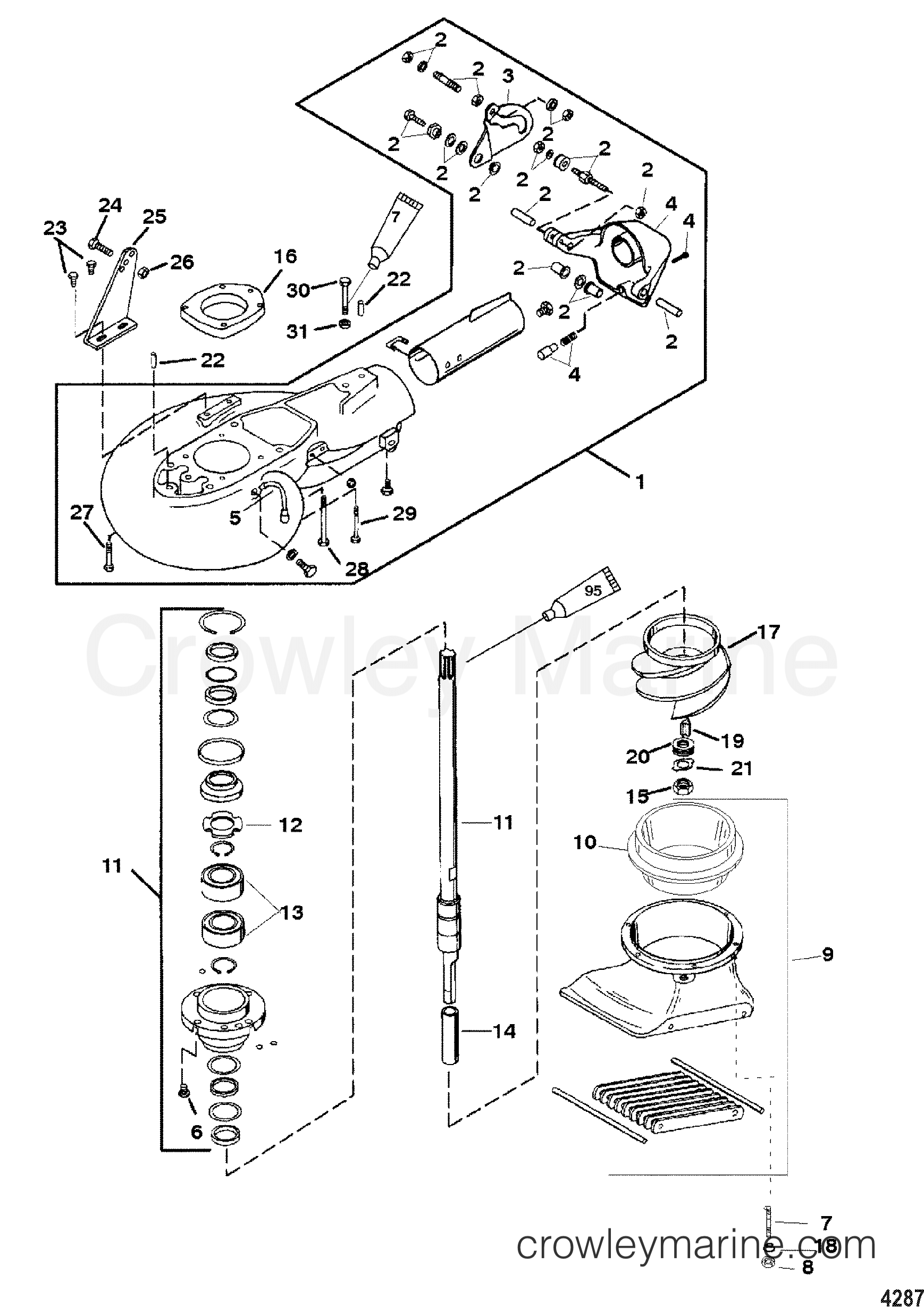 JET PUMP ASSEMBLY 2000 Mercury Outboard 125 [ELPTO] 11254120B